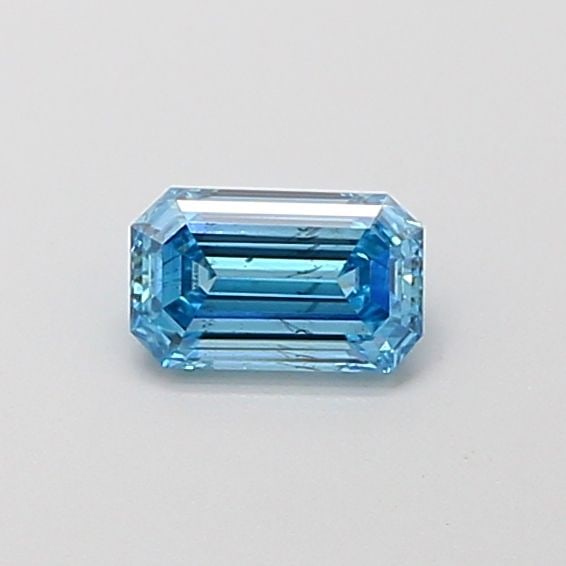 Loose Diamond - EMERALD 0.43ct Fancy Vivid Blue SI1: Loose Diamond - EMERALD 0.43ct Fancy Vivid Blue SI1 Source: This is a real non-mined Diamond that has been grown in a lab Shape: EMERALD Carats: 0.43 Color: Fancy Vivid Blue Certification: IGI Video: