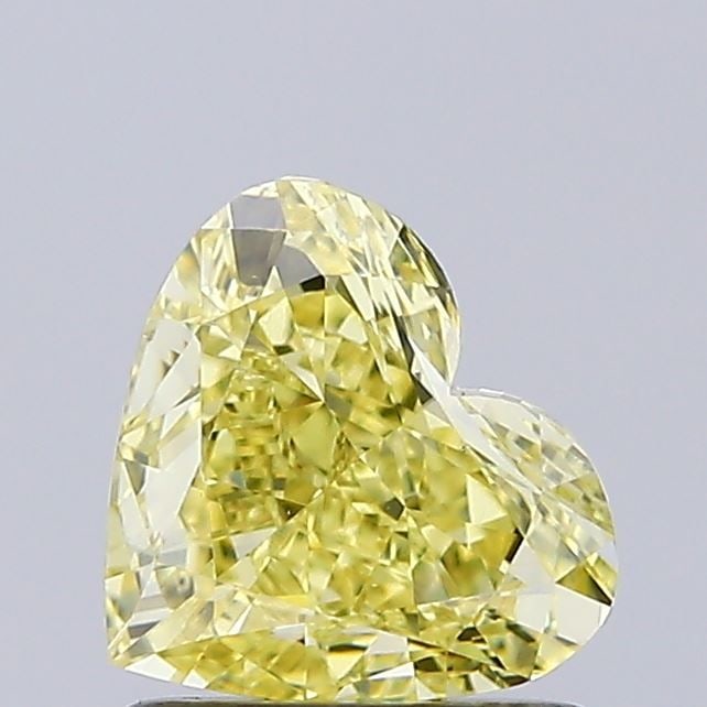 Loose Diamond - HEART 1.25ct Fancy Yellow VS1: Loose Diamond - HEART 1.25ct Fancy Yellow VS1 Source: This is a real non-mined Diamond that has been grown in a lab Shape: HEART Carats: 1.25 Color: Fancy Yellow Certification: IGI Video: