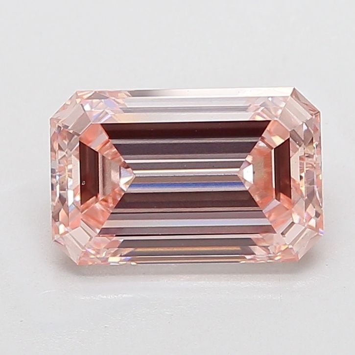Loose Diamond - EMERALD 4.51ct Fancy Intense Brownish Pink VS2: Loose Diamond - EMERALD 4.51ct Fancy Intense Brownish Pink VS2 Source: This is a real non-mined Diamond that has been grown in a lab Shape: EMERALD Carats: 4.51 Color: Fancy Intense Brownish Pink