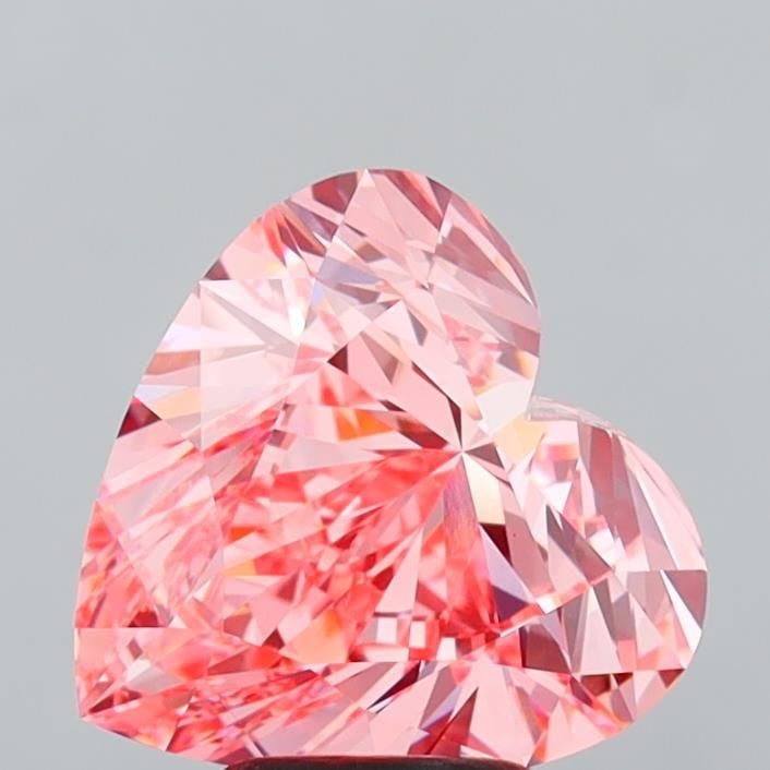 Loose Diamond - HEART 5.05ct Fancy Vivid Pink VVS2: Loose Diamond - HEART 5.05ct Fancy Vivid Pink VVS2 Source: This is a real non-mined Diamond that has been grown in a lab Shape: HEART Carats: 5.05 Color: Fancy Vivid Pink Certification: IGI Video: