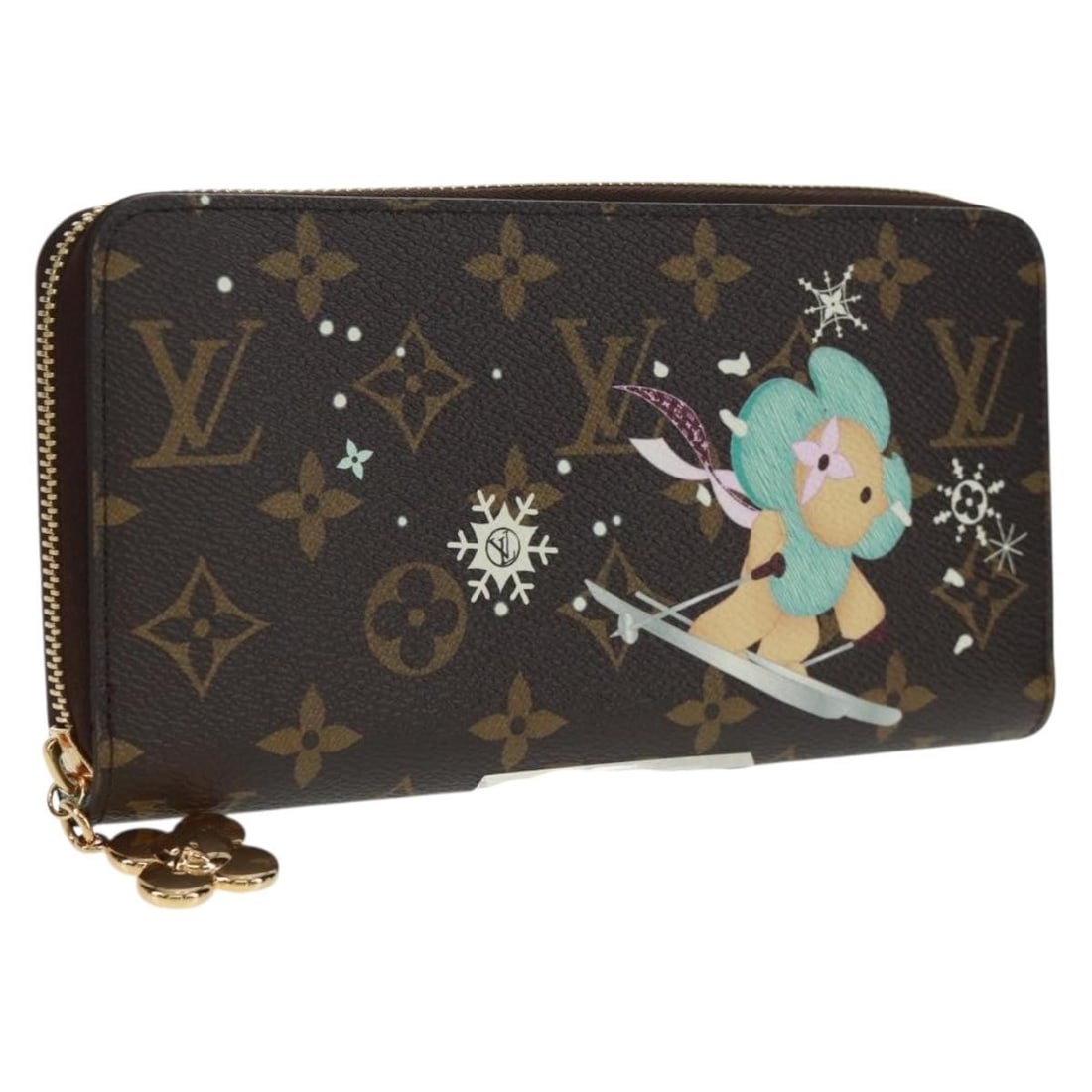 Louis Vuitton M12223 Vivienne long wallet in light blue Monogram Canvas: Louis Vuitton M12223 Vivienne long wallet in light blue Monogram Canvas This Louis Vuitton Vivienne Zippy Wallet is a long wallet in light blue Monogram Canvas, made in France. It comes with a dust ba