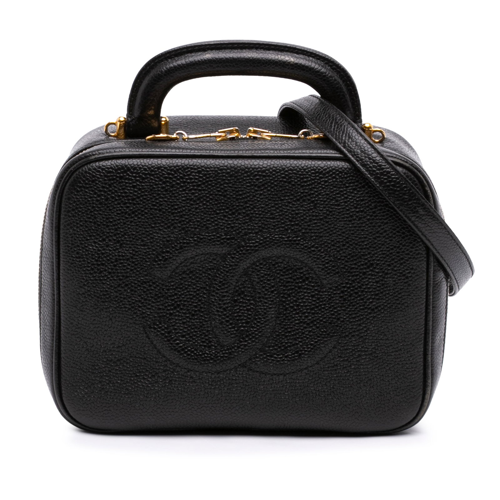 Chanel Medium CC Vanity Case Black Caviar Leather Bag (1 of 7)