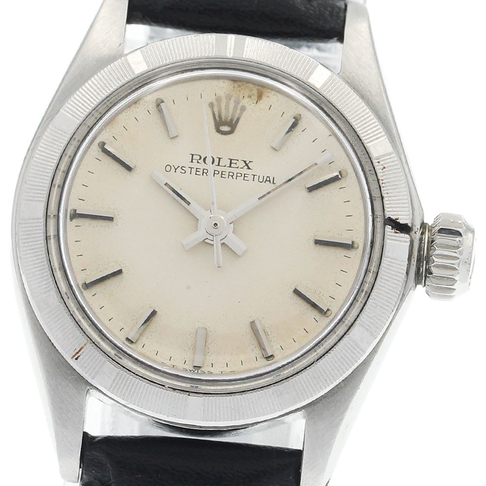 Rolex Oyster Perpetual 6623 Ladies Automatic Wristwatch Aftermarket Strap: Rolex Oyster Perpetual 6623 Ladies Automatic Wristwatch Aftermarket Strap Rolex Oyster Perpetual women's wristwatch with automatic movement. This stainless steel reference 6623 features a silver dial 