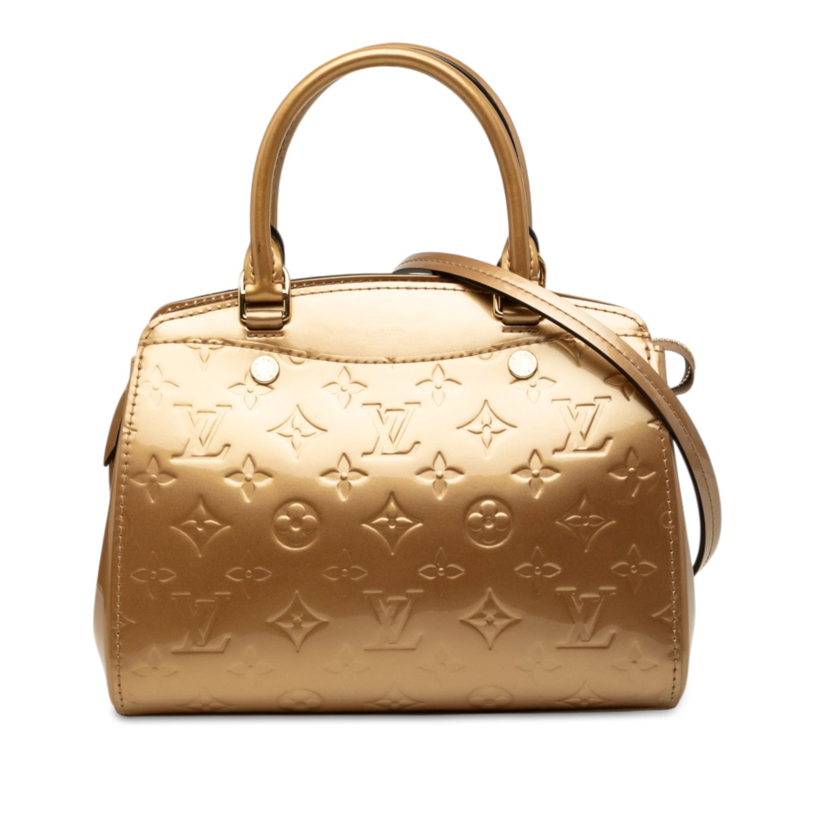 Louis Vuitton Brea PM Monogram Vernis Leather Handbag: Louis Vuitton Brea PM Monogram Vernis Leather Handbag Louis Vuitton Monogram Vernis Brea PM handbag crafted in vernis leather with rolled handles, a detachable strap, top zip closure, and an interior 