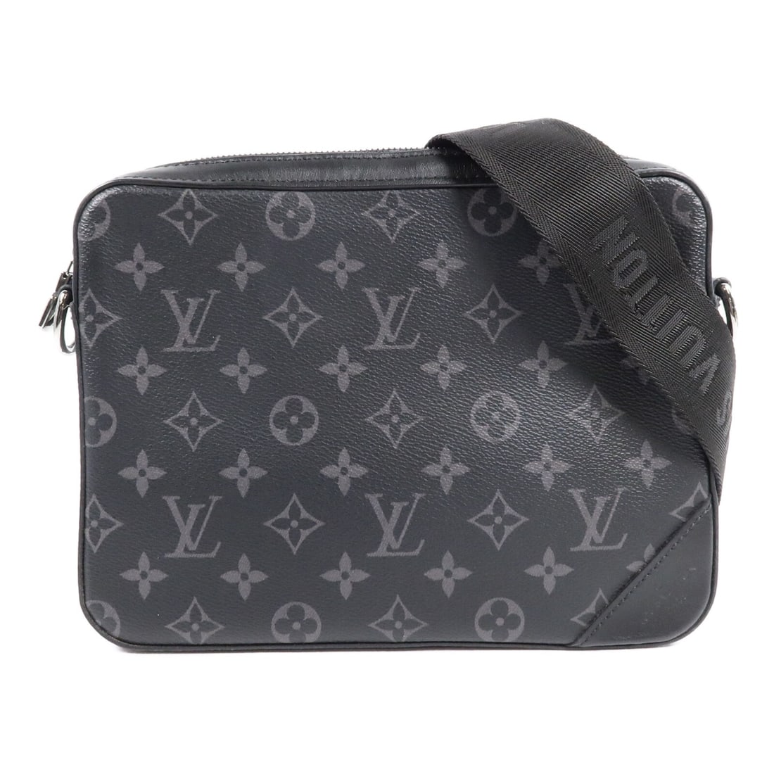 Louis Vuitton M69443 Trio Messenger Shoulder Bag Monogram Eclipse Reverse: Louis Vuitton M69443 Trio Messenger Shoulder Bag Monogram Eclipse Reverse Louis Vuitton Trio Messenger shoulder bag in Monogram Eclipse Reverse coated canvas with a black and gray colorway. This men's