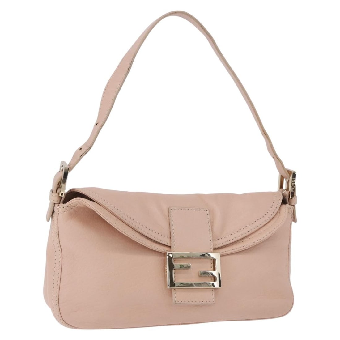 FENDI Mamma Baguette Leather Shoulder Bag Pink Gold Tone: FENDI Mamma Baguette Leather Shoulder Bag Pink Gold Tone Fendi Mamma Baguette shoulder bag in pink and gold leather. Made in Italy, this women's shoulder bag includes a dust bag and features an adjust