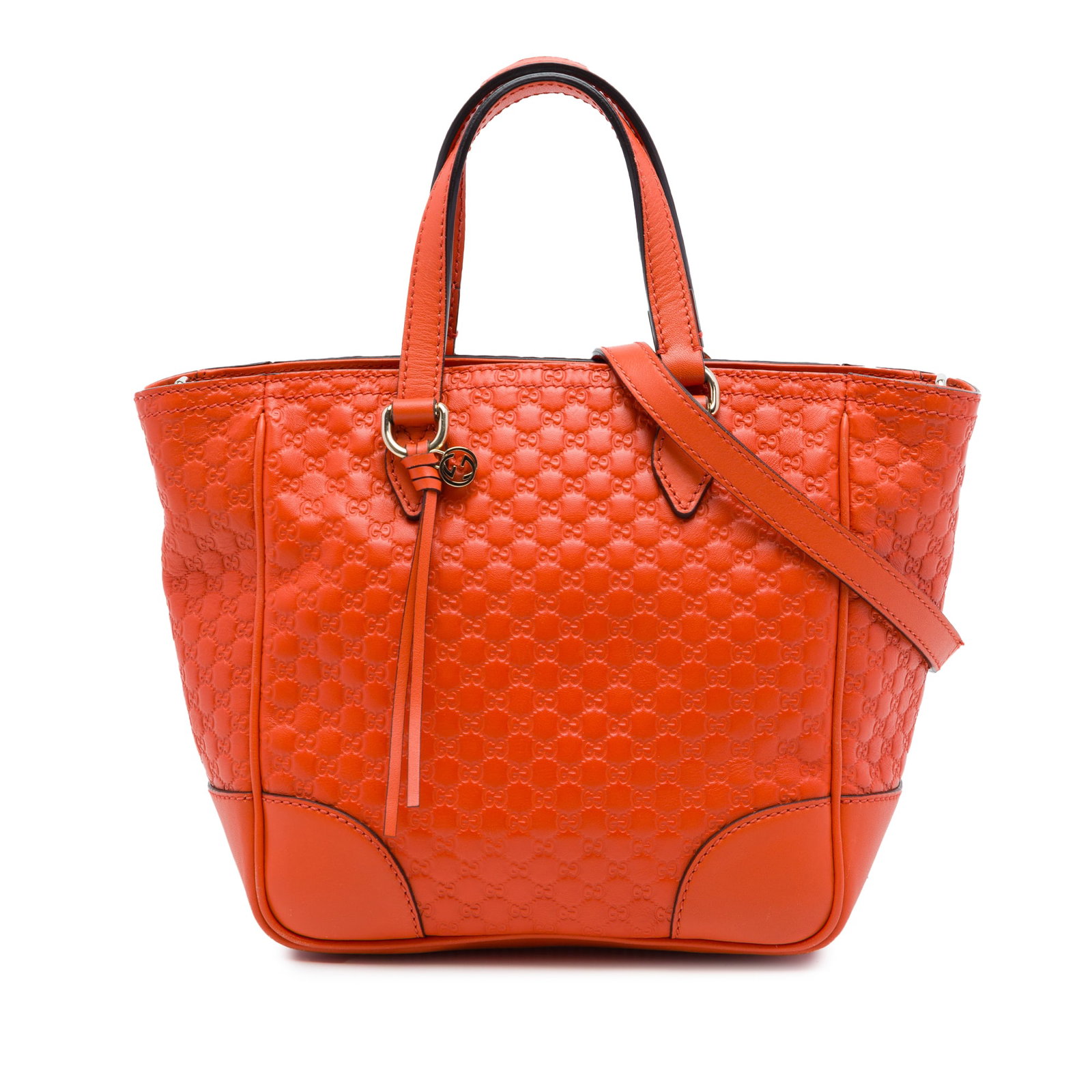 Gucci Bree Small Microguccissima Leather Satchel Orange: Gucci Bree Small Microguccissima Leather Satchel Orange Gucci Small Microguccissima Bree Satchel in orange embossed leather with flat leather handles, a detachable flat leather strap, and a top zip cl