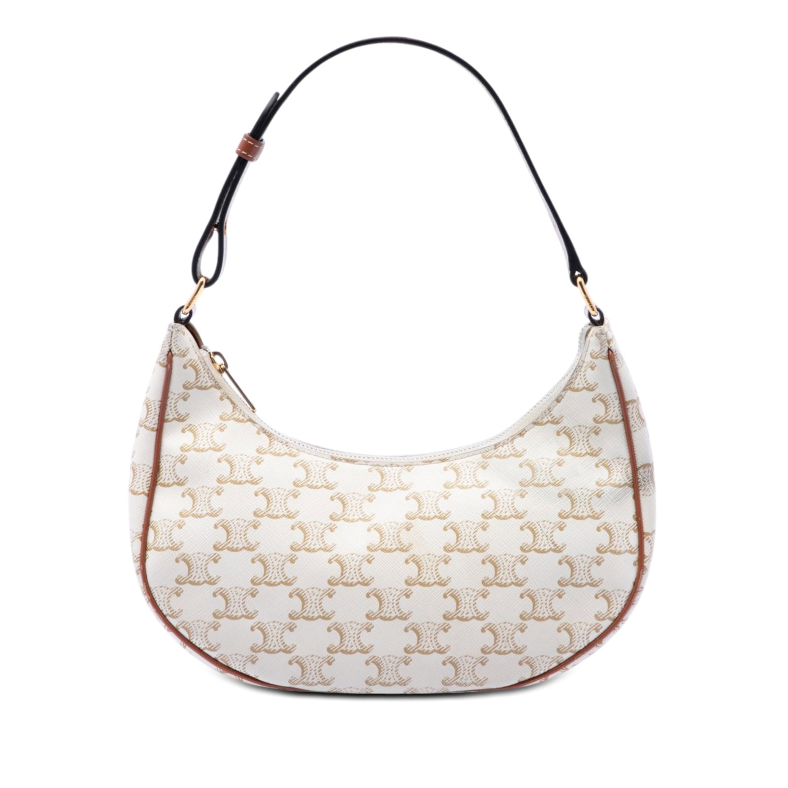 Celine Triomphe Ava Shoulder Bag in Brown Coated Canvas (1 of 6)