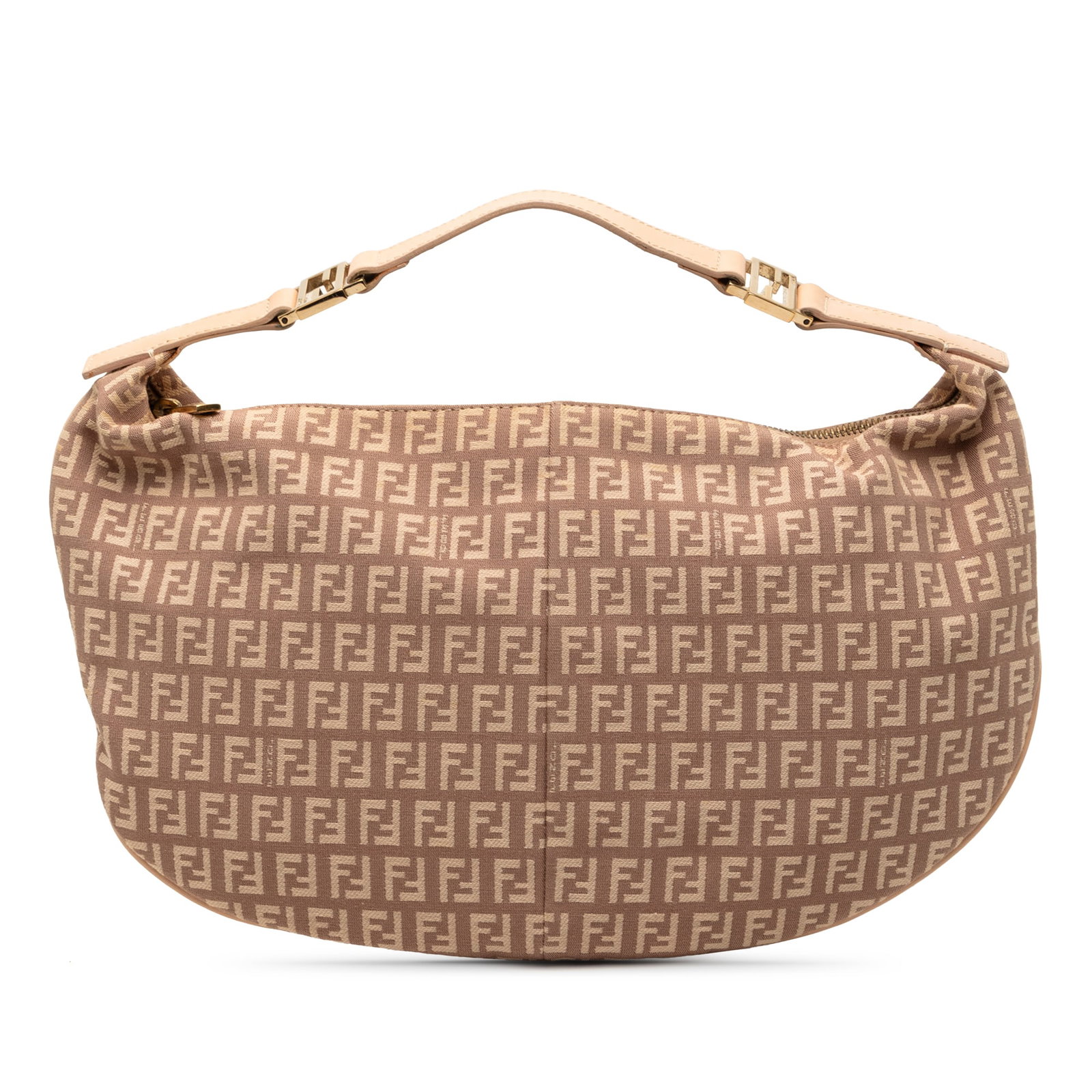 Fendi Zucchino Beige Canvas Hobo Bag: Fendi Zucchino Beige Canvas Hobo Bag Fendi Zucchino Canvas Hobo in beige with a canvas body, flat leather straps, a top zip closure, and an interior slip pocket. Made in Italy. Condition B with visibl
