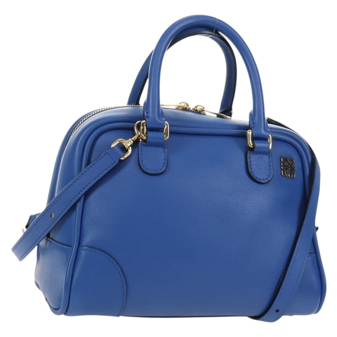 LOEWE Amazona 75 Blue Leather 2way Handbag with Strap (1 of 18)