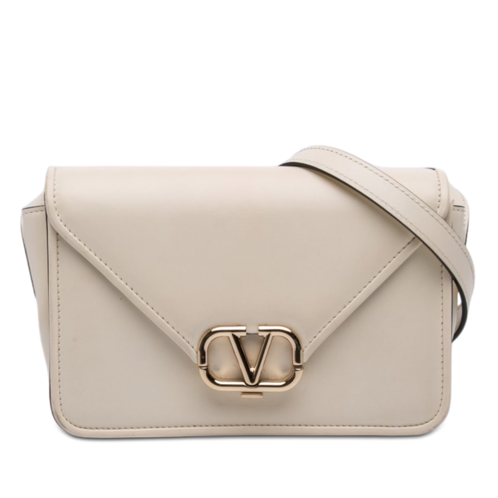 Valentino VLogo Leather Crossbody Bag Brown Made in Italy: Valentino VLogo Leather Crossbody Bag Brown Made in Italy Valentino Leather VLogo Crossbody in brown leather with an adjustable flat strap, front flap with magnetic snap closure, and an interior slip 