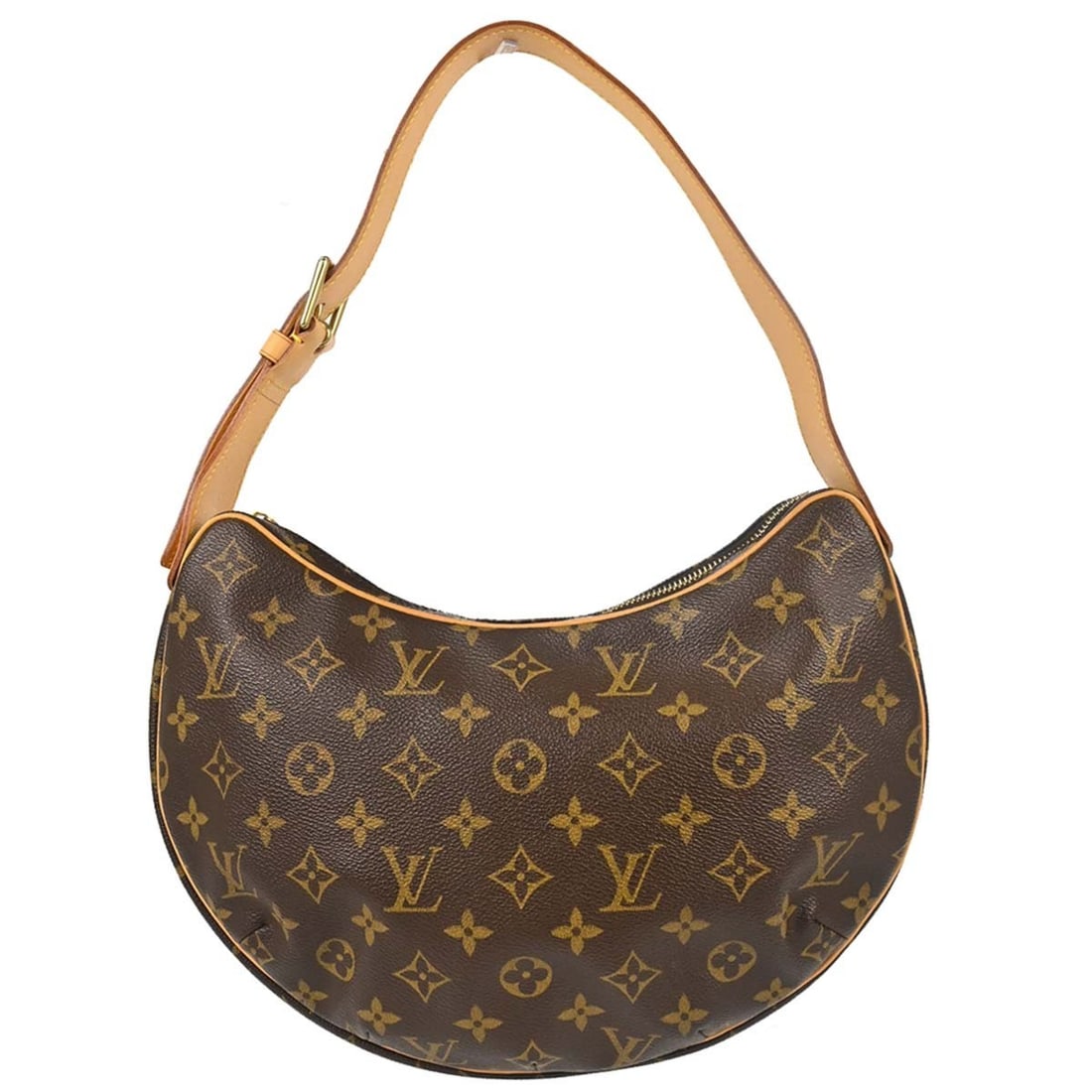 Louis Vuitton Croissant MM Monogram Canvas Hobo Bag M51512: Louis Vuitton Croissant MM Monogram Canvas Hobo Bag M51512 Louis Vuitton Croissant MM hobo handbag in brown Monogram canvas with leather trim and an adjustable top handle. This women's bag features a 