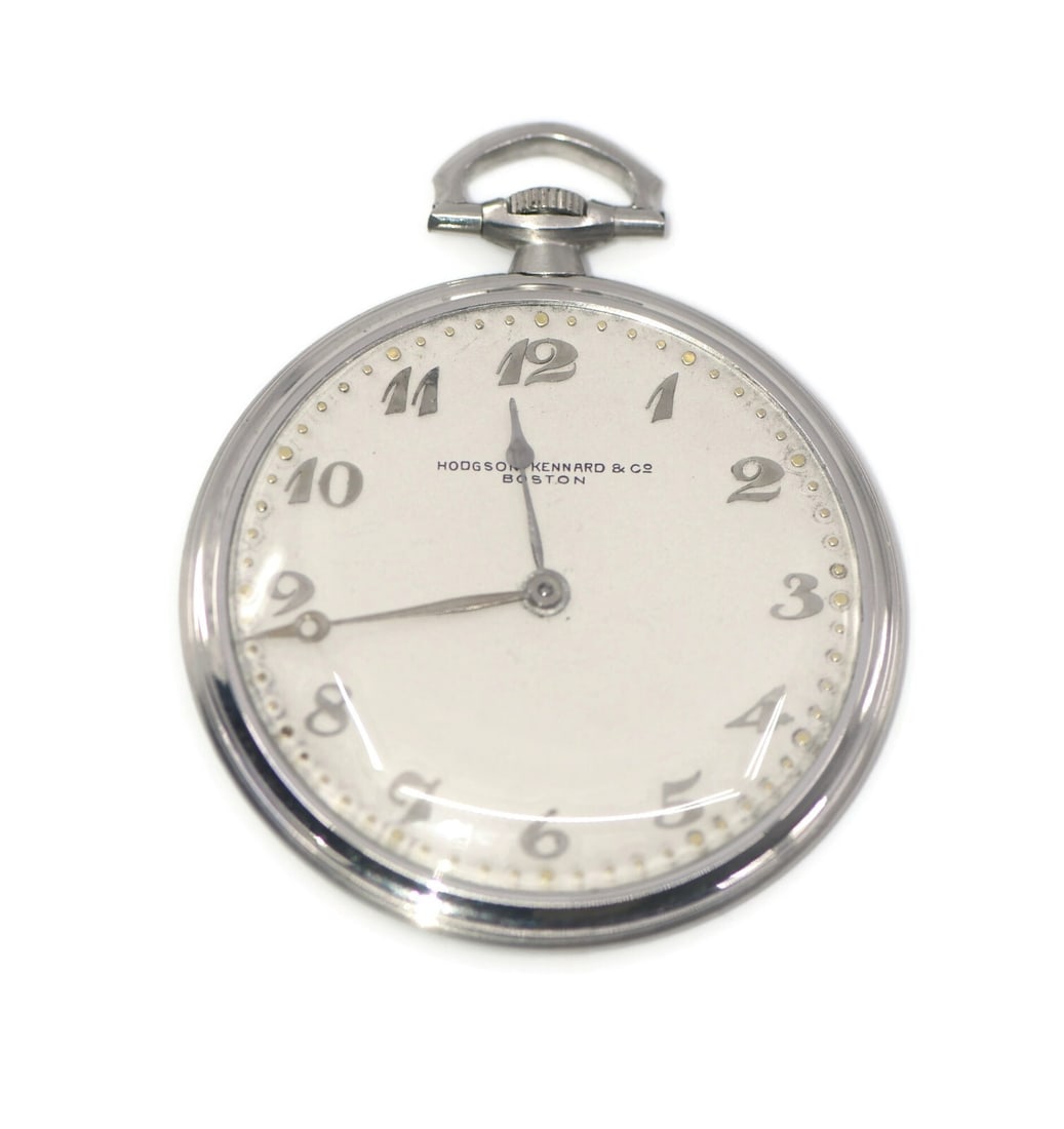 Platinum Case Pocket Watch by Hodgson Kennard & Co 43mm Swiss (1 of 2)
