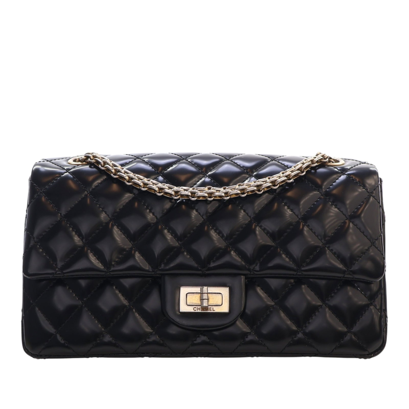 Chanel Reissue 2.55 Accordion Flap 225 Quilted Black Calfskin Bag (1 of 15)