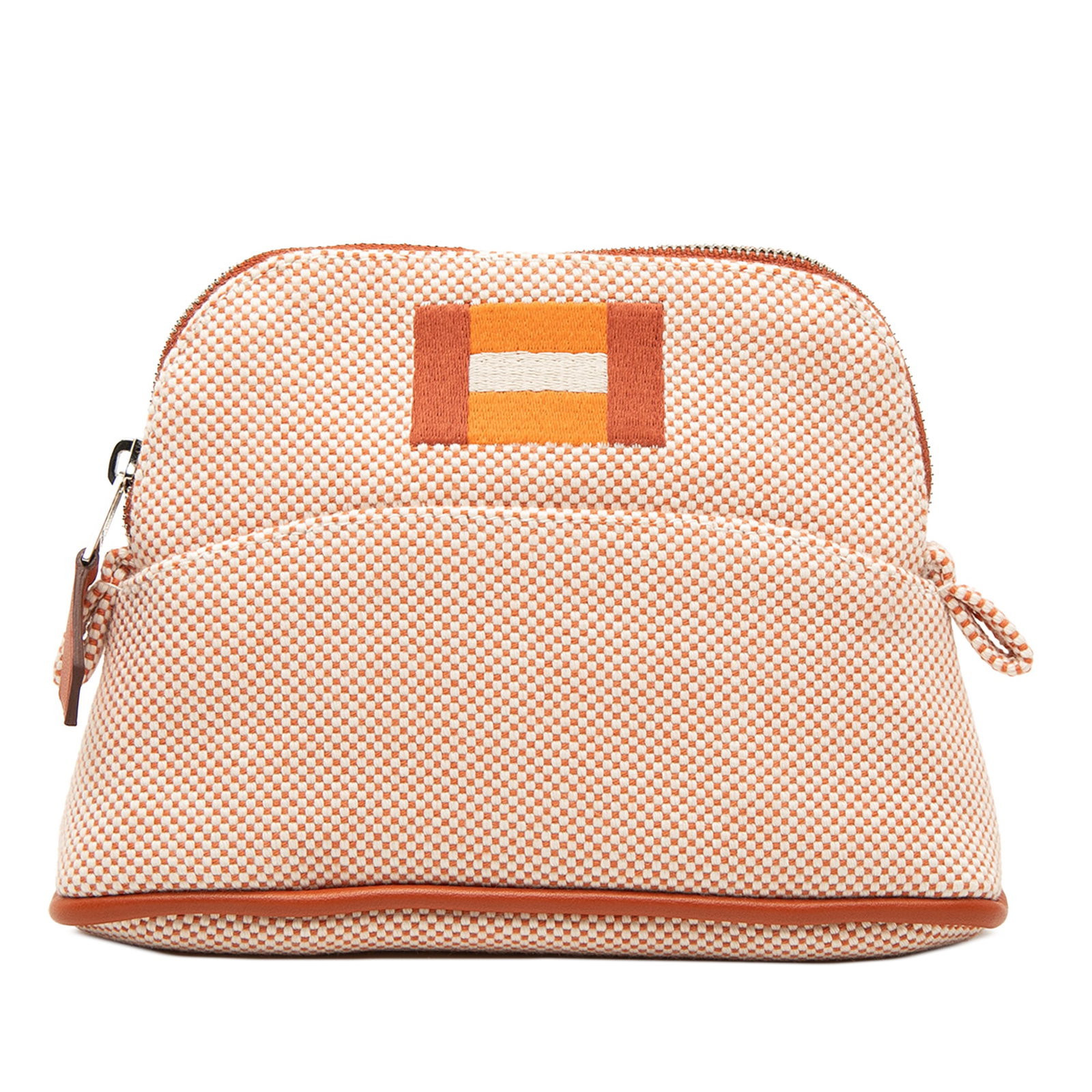 Hermes Mini Bolide Casaque Cotton Pouch with Leather Trim (1 of 7)