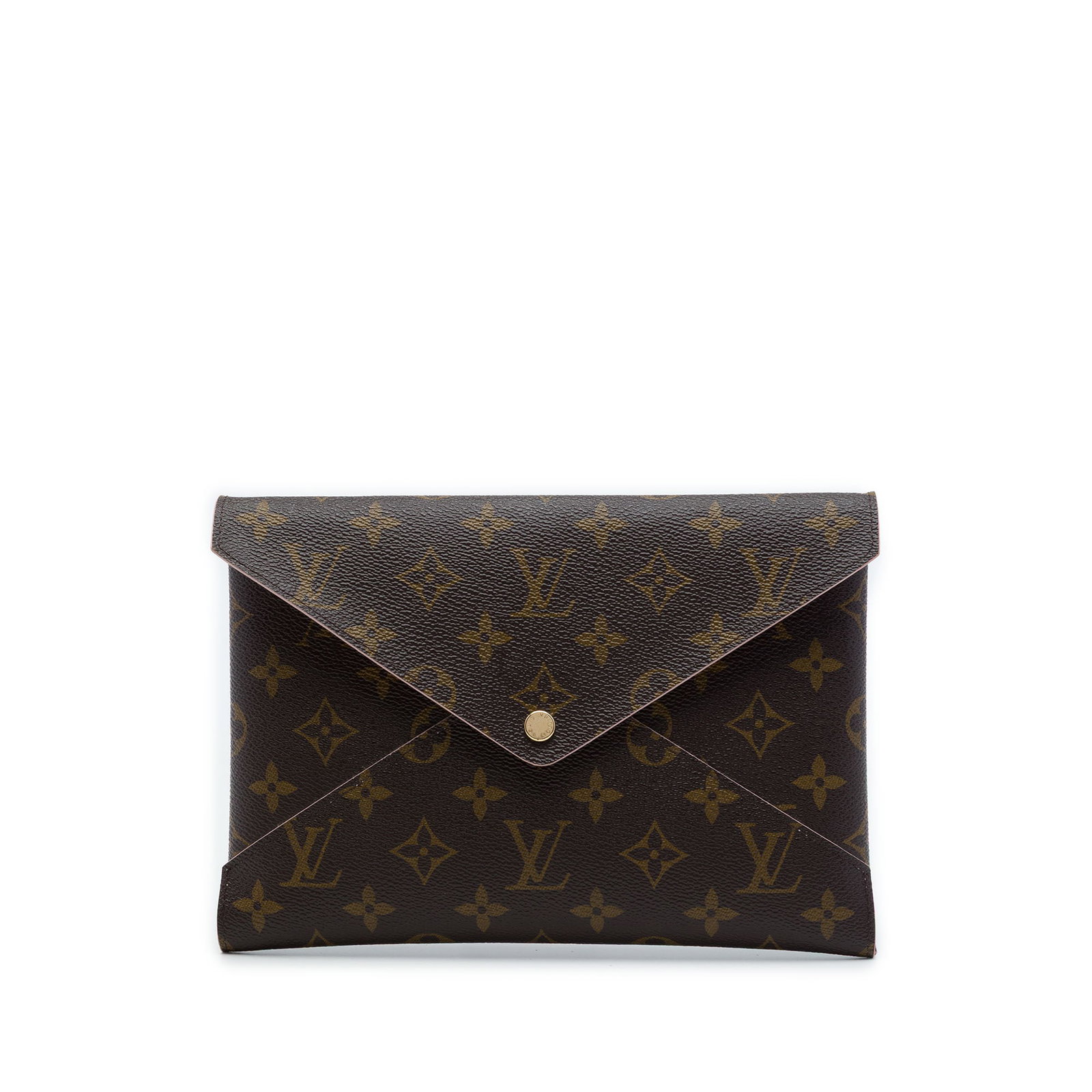Louis Vuitton Kirigami GM Monogram Canvas Clutch Bag: Louis Vuitton Kirigami GM Monogram Canvas Clutch Bag Louis Vuitton Monogram Pochette Kirigami GM crafted in monogram canvas with a front flap and magnetic snap button closure. Made in France, this bro