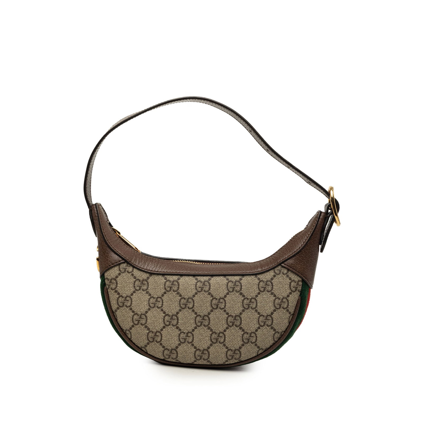 Gucci Ophidia Mini Shoulder Bag in GG Supreme Canvas: Gucci Ophidia Mini Shoulder Bag in GG Supreme Canvas Compact and recognizable, this Gucci Ophidia shoulder bag features the Mini GG Supreme design with a coated canvas body, leather trim, and the sign