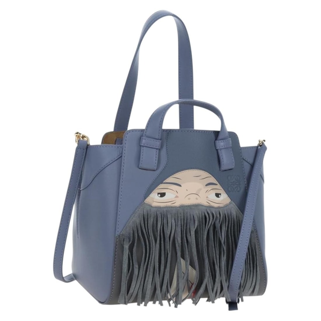 LOEWE Markl Hammock Leather Hand Bag Blue Howl's Moving Castle: LOEWE Markl Hammock Leather Hand Bag Blue Howl's Moving Castle LOEWE x Studio Ghibli Howl's Moving Castle Markl Hammock bag in blue leather. This women's handbag is made in Spain and includes a dust b