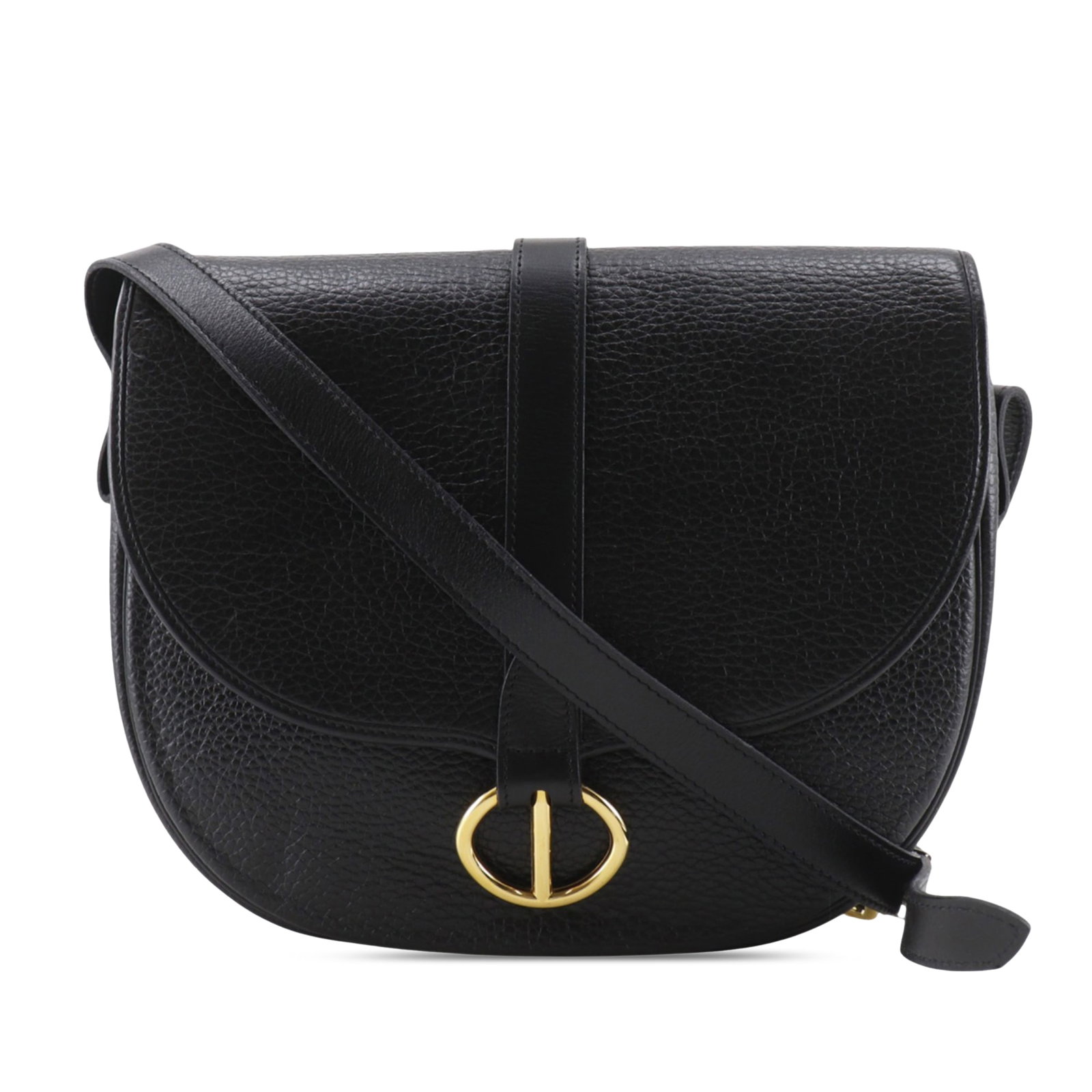 Dior Leather Flap Black Leather Crossbody Bag: Dior Leather Flap Black Leather Crossbody Bag Dior leather flap crossbody bag in black with an adjustable flat leather strap, front flap with magnetic snap closure, and an interior zip pocket. Made in
