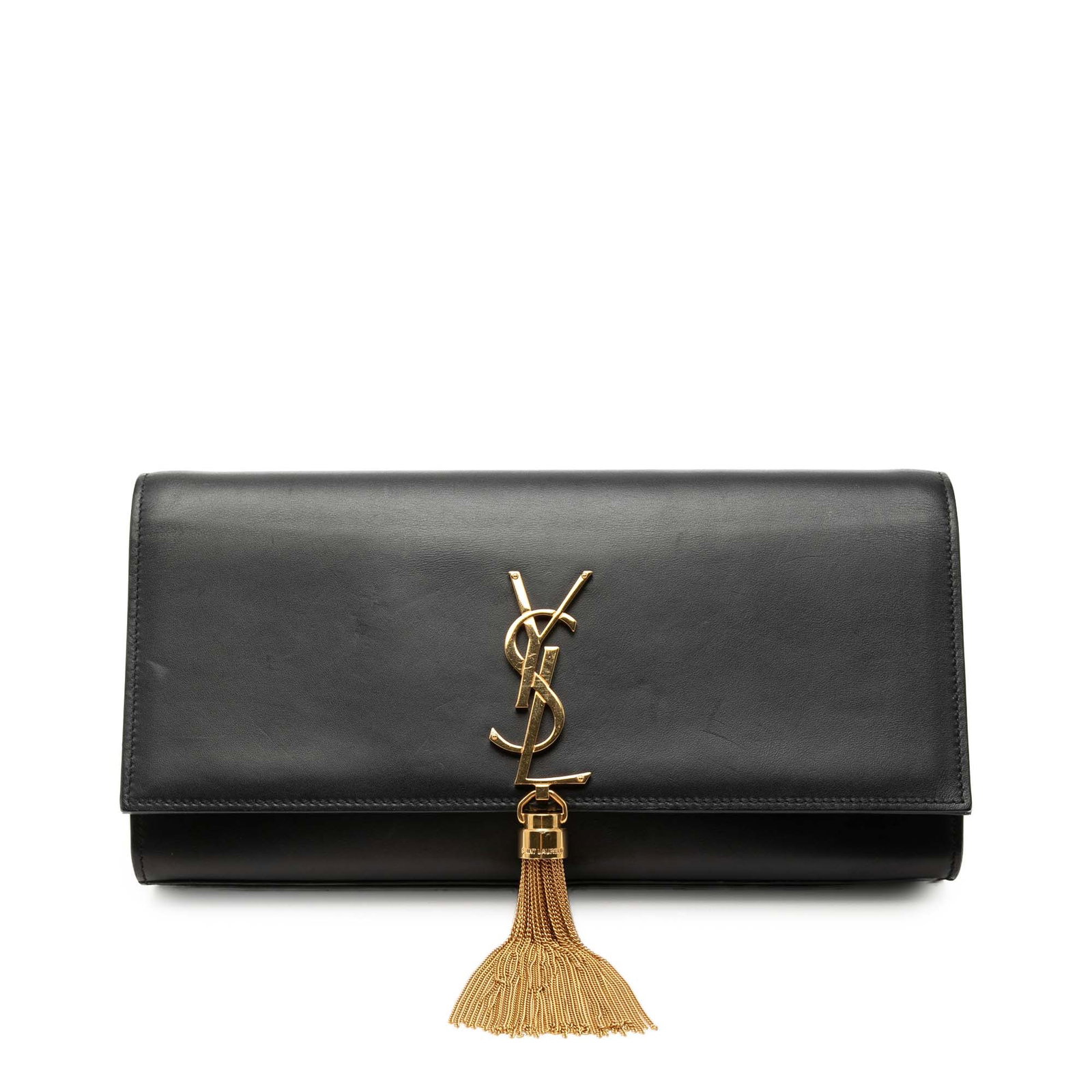 Saint Laurent Cassandre Tassel Clutch in Smooth Calfskin Leather (1 of 6)