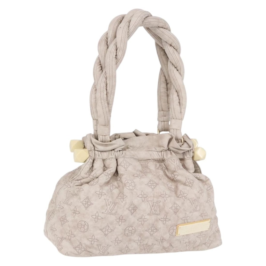 Louis Vuitton M95369 Orump Stratus PM Beige Leather Tote: Louis Vuitton M95369 Orump Stratus PM Beige Leather Tote Louis Vuitton Monogram Orump Stratus PM tote bag in beige leather. This women's tote includes a dust bag and is made in Italy. Condition is AB/