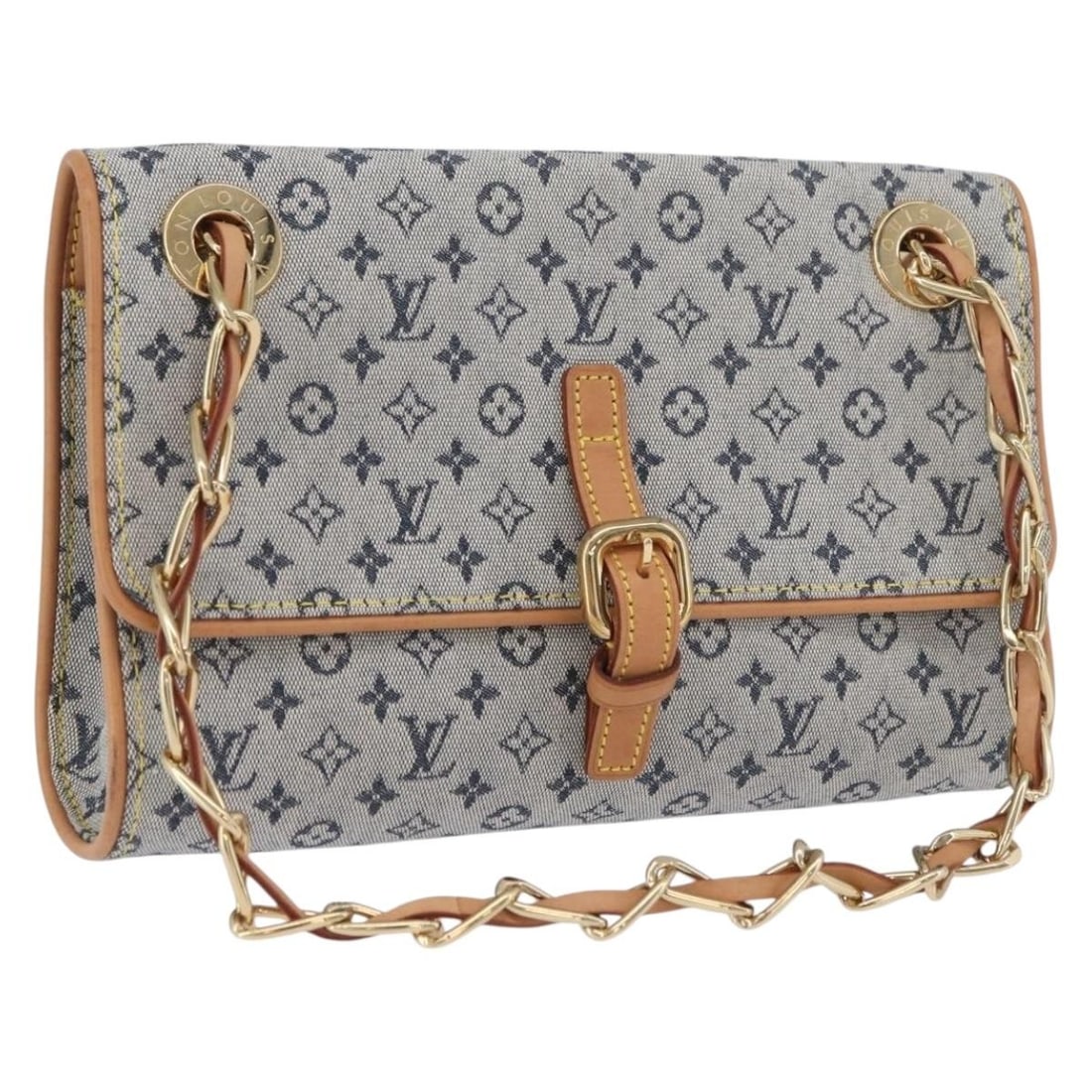 Louis Vuitton M92002 Mini Camille Blue Monogram Canvas Shoulder Bag: Louis Vuitton M92002 Mini Camille Blue Monogram Canvas Shoulder Bag A Louis Vuitton Monogram Mini Camille Chain Bag in blue, crafted from Monogram Mini Canvas and presented in shoulder bag style. It c