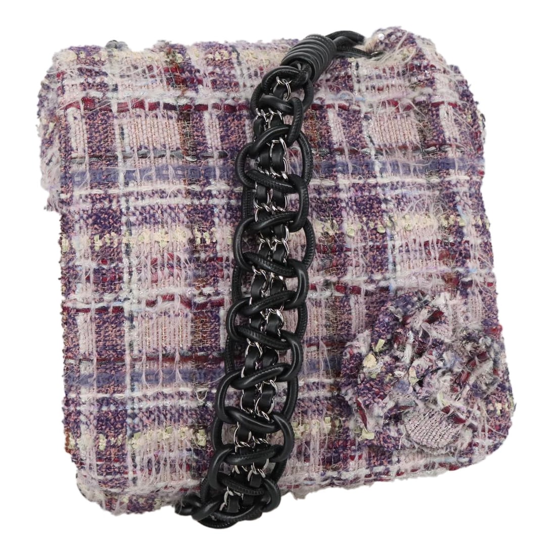 CHANEL Camelia Purple Canvas Shoulder Bag CC Italy (1 of 18)