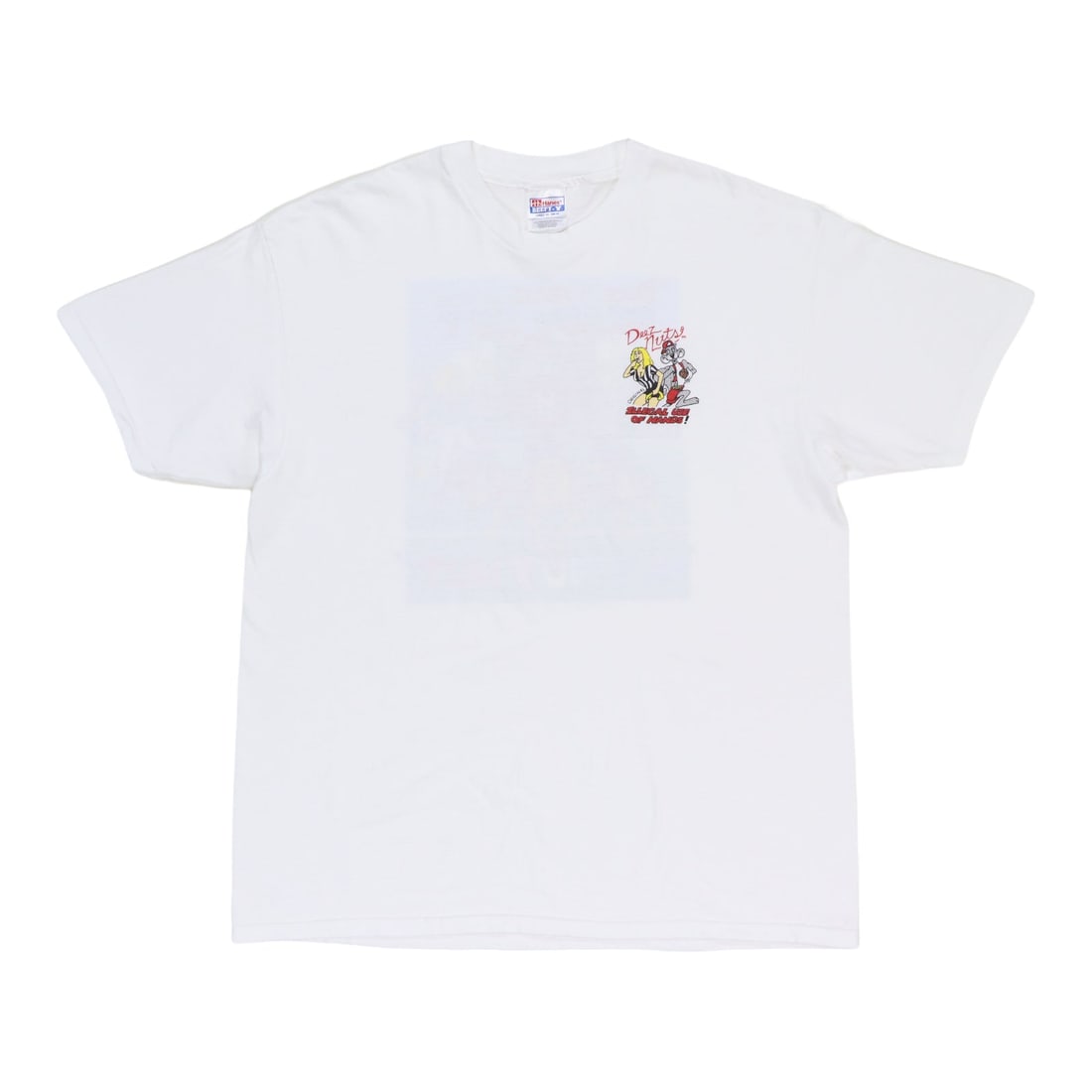 Vintage 1995 Deez Nuts T Shirt White XL: Vintage 1995 Deez Nuts T Shirt White XL Original vintage 1995 Deez Nuts Illegal Use Of Hands shirt with front and back graphics. This is a true vintage shirt, not a modern reproduction. It is in excel
