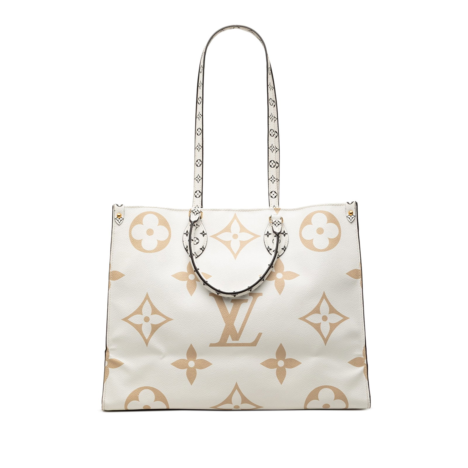 Louis Vuitton OnTheGo GM Monogram Reverse Giant Tote Bag: Louis Vuitton OnTheGo GM Monogram Reverse Giant Tote Bag Louis Vuitton Monogram Reverse Giant OnTheGo GM tote bag crafted in fabric with rolled handles, flat shoulder straps, and a detachable flat str