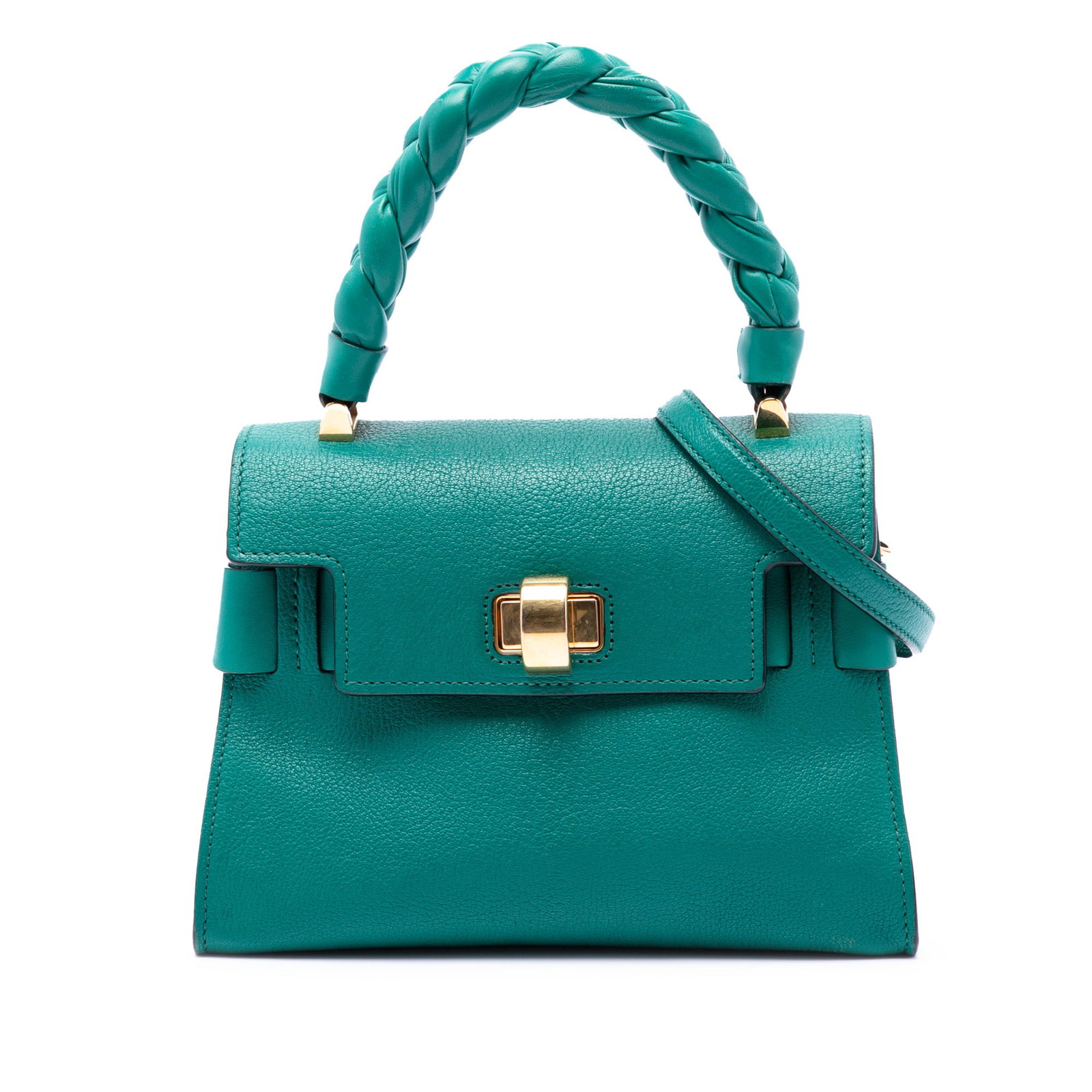 Miu Miu Madras Click Mini Top Handle Satchel Blue Goatskin: Miu Miu Madras Click Mini Top Handle Satchel Blue Goatskin Miu Miu Mini Goatskin Madras Click Top Handle Bag in blue goatskin leather. This satchel features a braided leather top handle, a detachable 