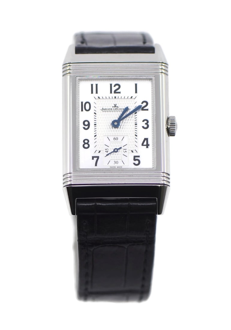 Jaeger LeCoultre Reverso Q2438522 Stainless Steel Watch with Box and Papers: Jaeger LeCoultre Reverso Q2438522 Stainless Steel Watch with Box and Papers Discover the elegance of the Jaeger LeCoultre Reverso Stainless Steel Watch Q2438522. This exquisite wristwatch features a c