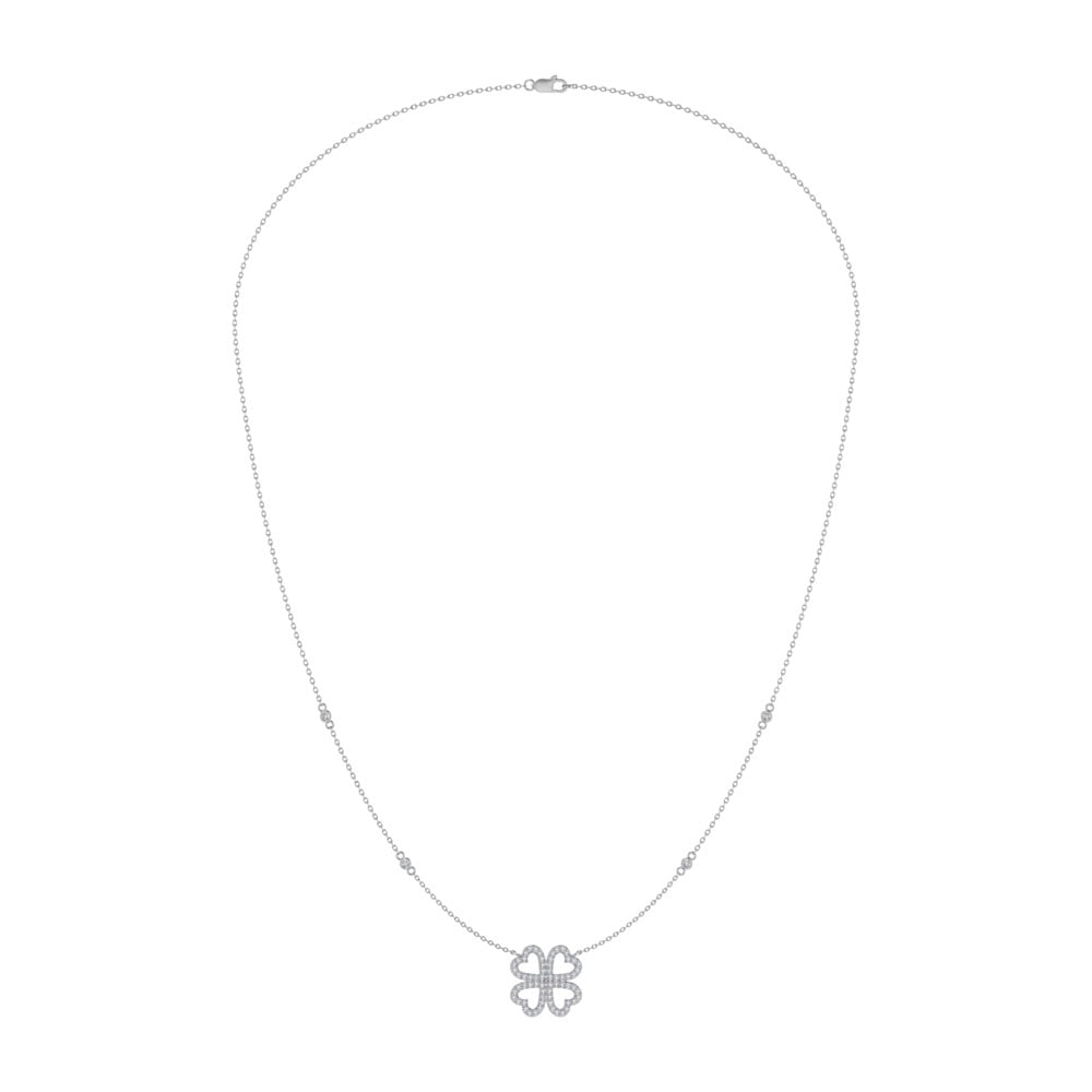 14K White Gold Diamond 1/3 Ct.Tw. Flower Necklace (18 inches): 14K White Gold Diamond 1/3 Ct.Tw. Flower Necklace (18 inches) 14k White Gold Stone Color: G-h Stone Clarity: Si3 Unless otherwise specified, pendants that include a chain are paired with our standard 