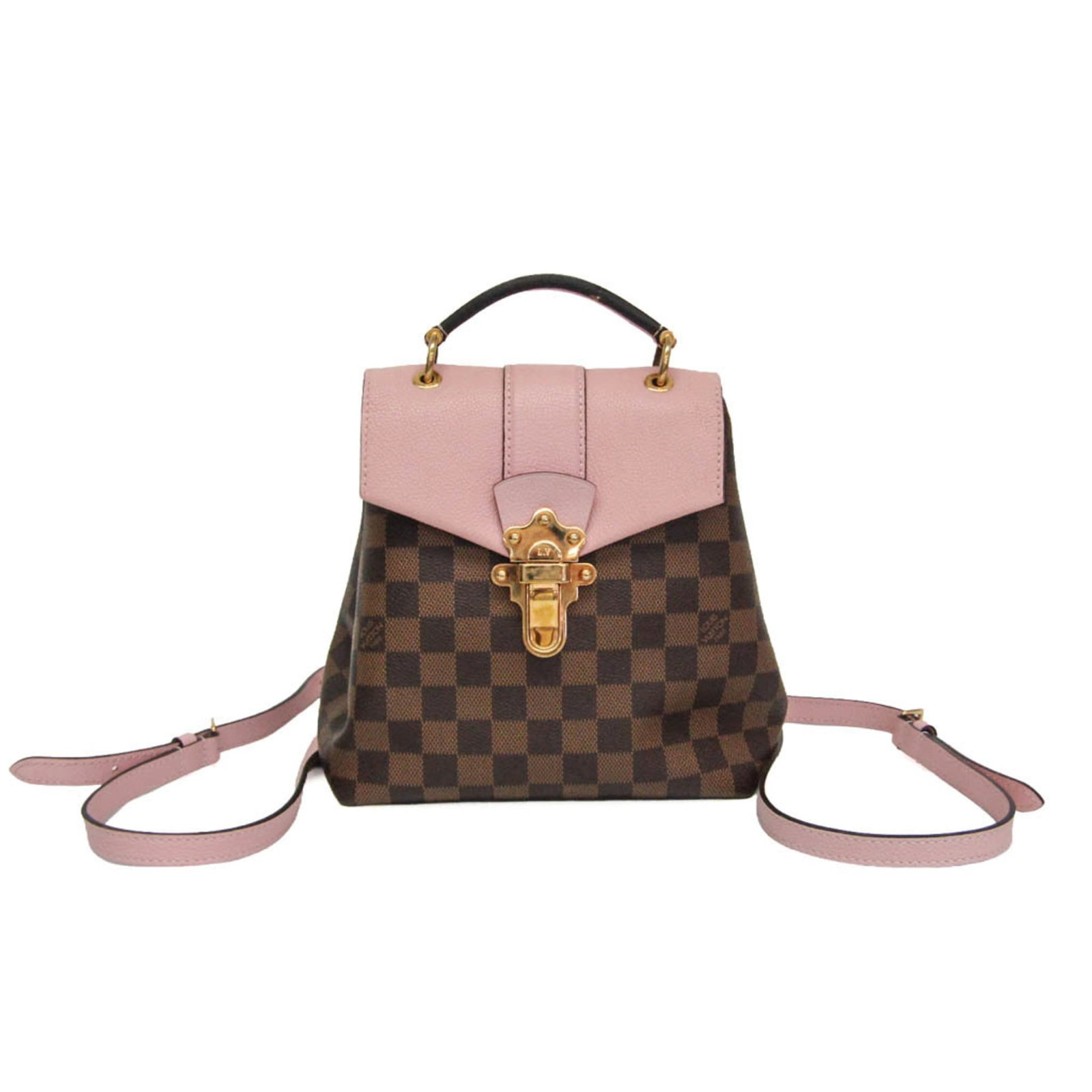 Louis Vuitton Clapton Brown Canvas Handbag: Louis Vuitton Clapton Brown Canvas Handbag Louis Vuitton Clapton handbag in brown canvas, designed for women. This piece is made in France and remains in good condition, showing light wear, light scra