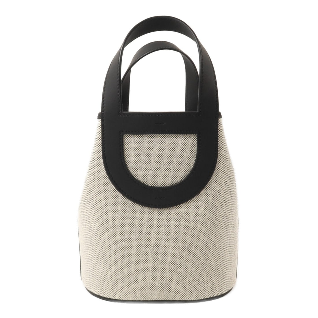 Hermes In The Loop 18 Handbag Toile H Swift Leather PHW Ecru Noir: Hermes In The Loop 18 Handbag Toile H Swift Leather PHW Ecru Noir Hermes In The Loop 18 handbag in Toile H canvas with Veau Swift leather trim, presented in Ecru and Noir. This women's handbag feature