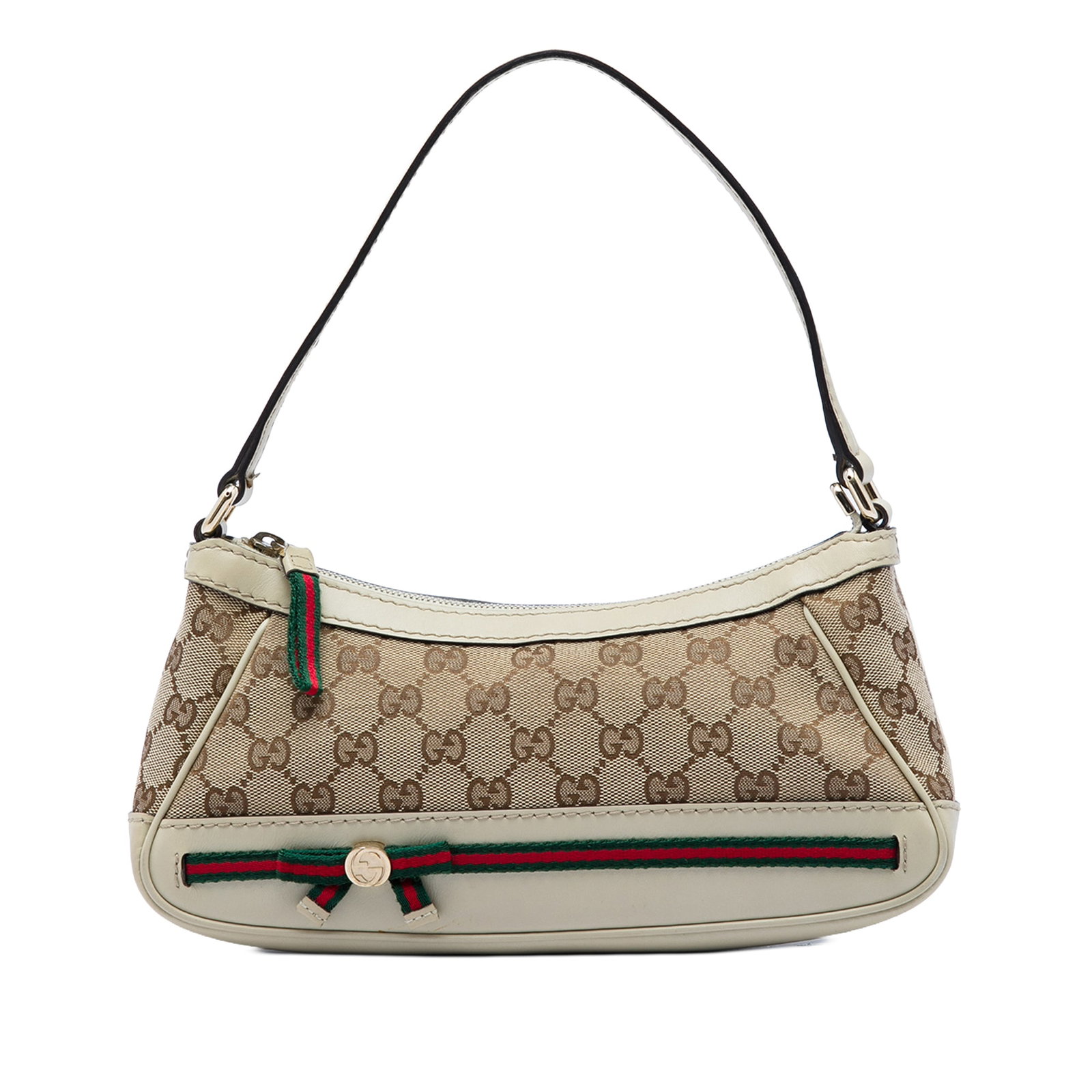 Gucci Mayfair Shoulder Bag in GG Canvas with Web Stripe (1 of 5)