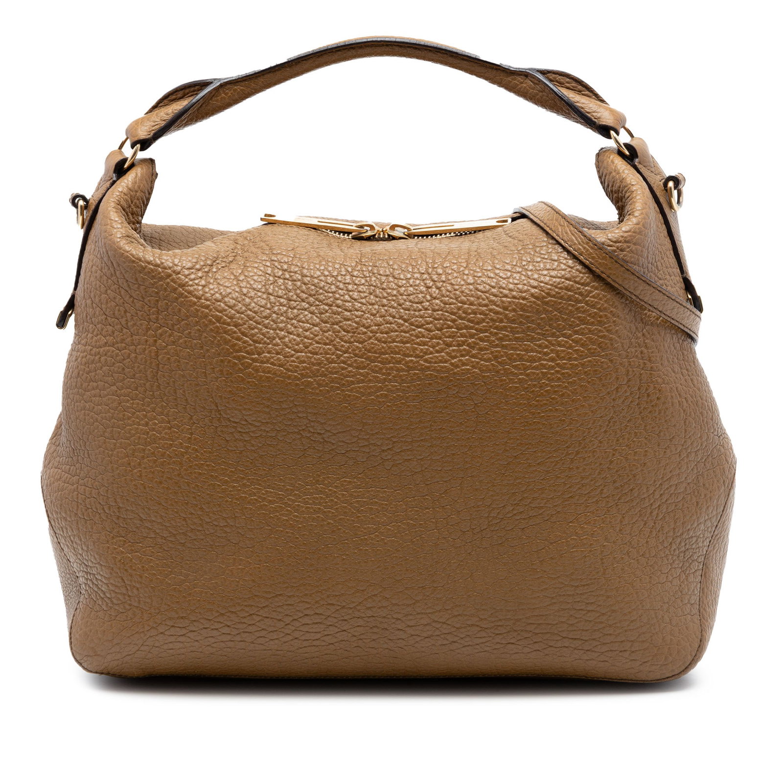 Burberry Ledbury Convertible Hobo Brown Grained Calfskin Leather: Burberry Ledbury Convertible Hobo Brown Grained Calfskin Leather A Burberry Grained Calfskin Heritage Ledbury Convertible Hobo in brown leather, made in Romania. This bag features a leather body, roll