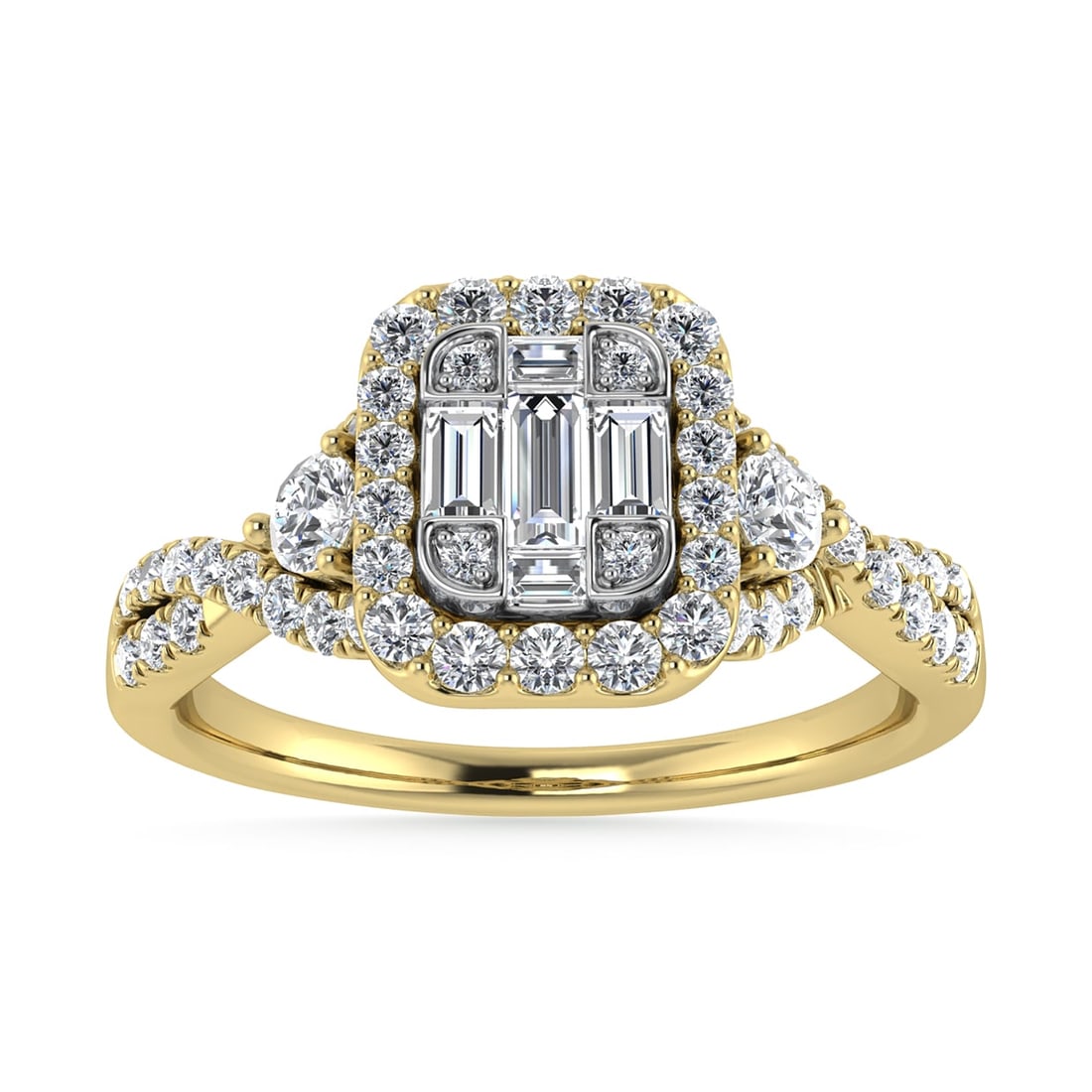 Diamond 3/8 Ct.Tw. Engagement Ring in 14K Yellow Gold: Diamond 3/8 Ct.Tw. Engagement Ring in 14K Yellow Gold 14k Yellow Gold Stone Color: G-h Stone Clarity: Si3-i1 / Si2 Each ring is presented in standard size 6.5. Complimentary resizing is available betw