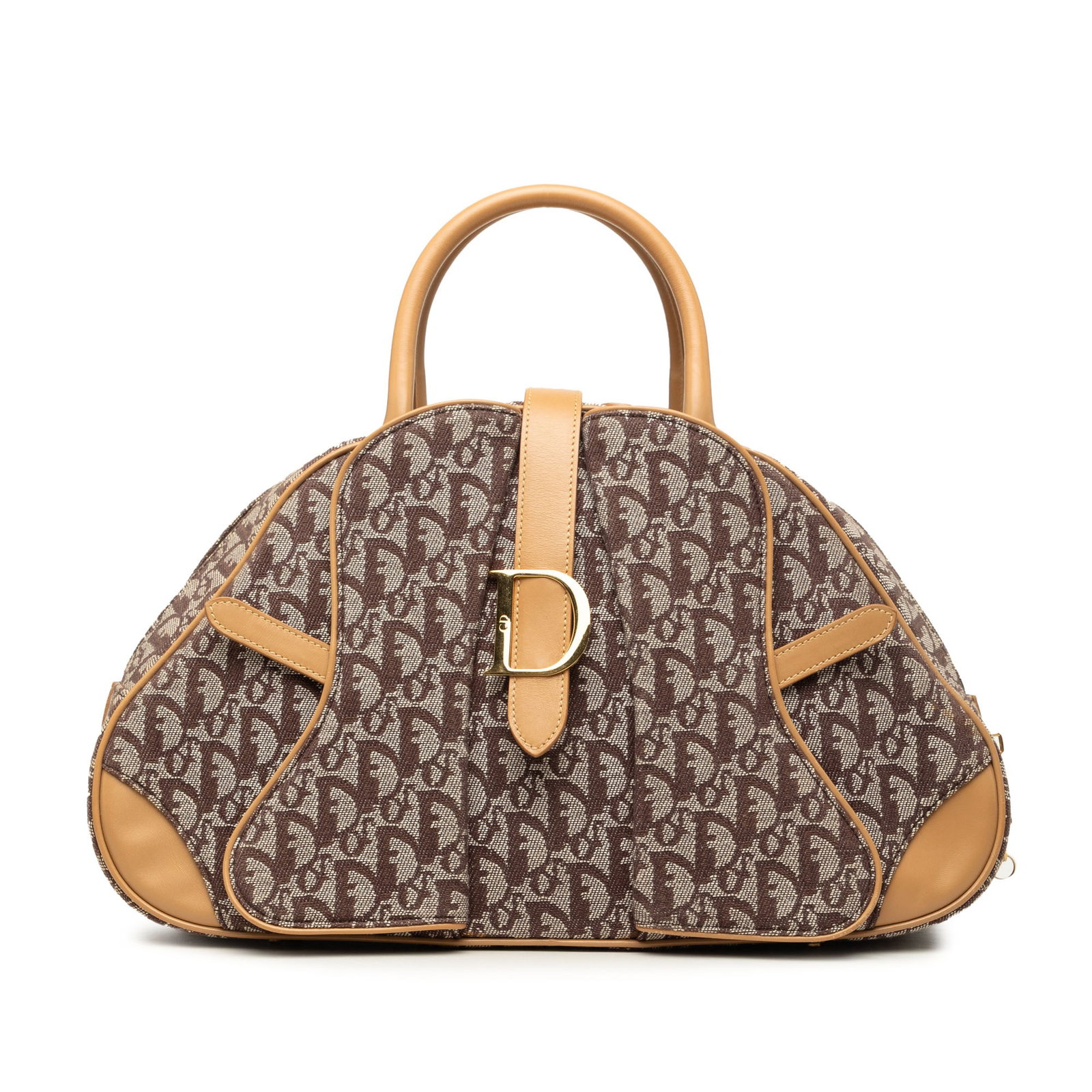 Dior Diorissimo Bowler Handbag in Brown Canvas and Leather (1 of 6)