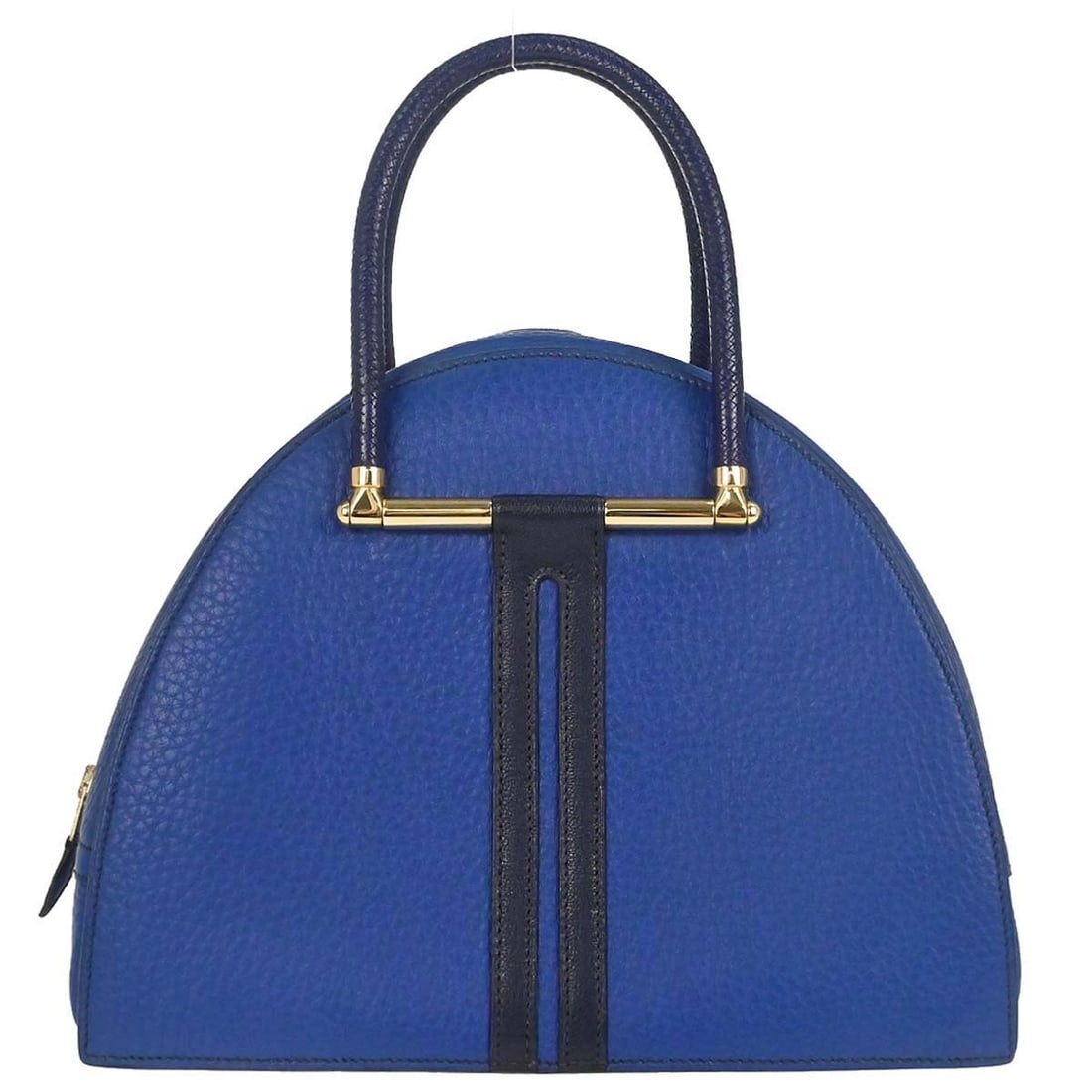Hermes Birkin 35 Blue Leather Satchel Top Handle Bag France: Hermes Birkin 35 Blue Leather Satchel Top Handle Bag France Hermes Birkin 35 satchel in blue leather with double handles, a turnlock closure, and lock accent. Made in France, this medium handbag is fi