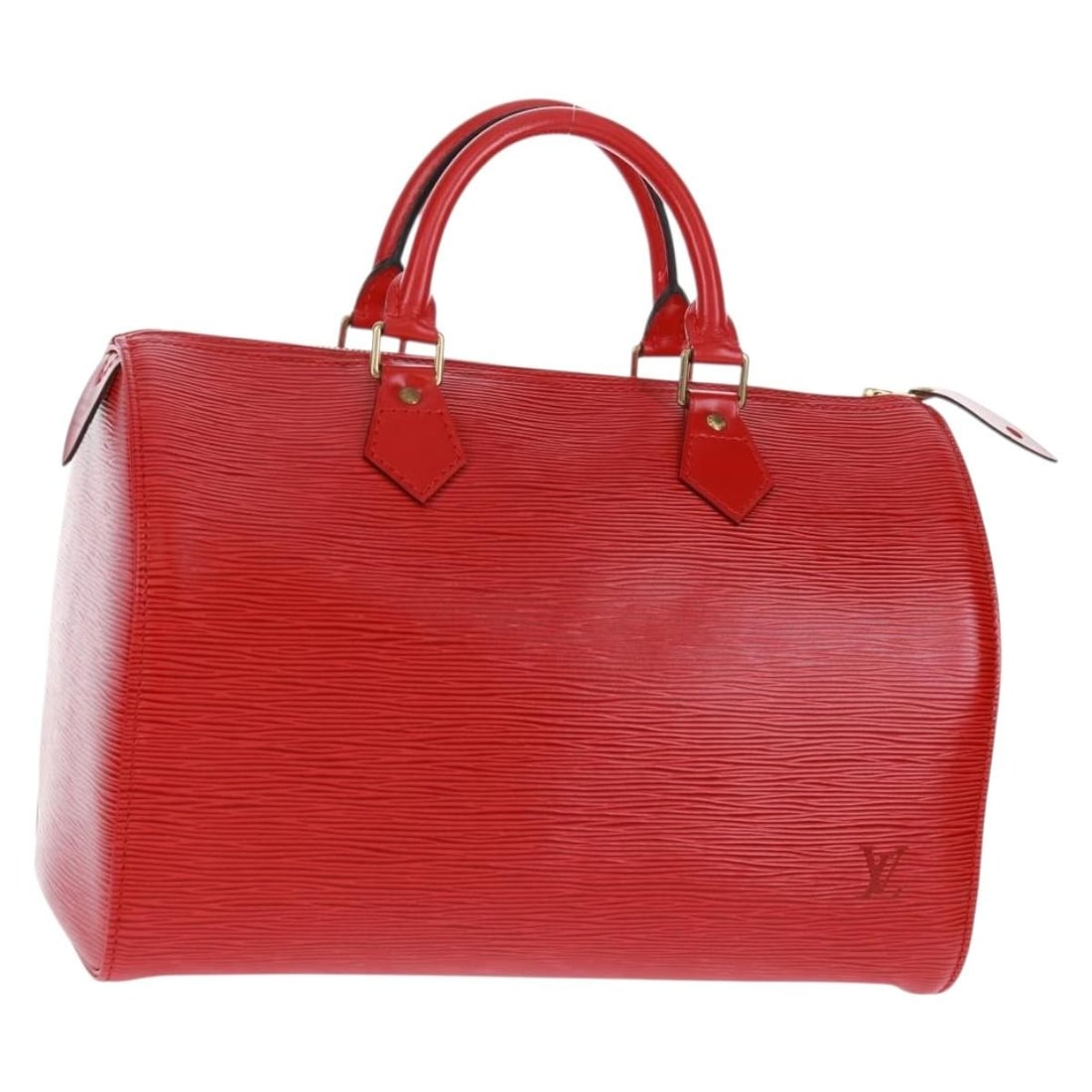 Louis Vuitton M43007 Speedy 30 Epi Leather Handbag Castilian Red: Louis Vuitton M43007 Speedy 30 Epi Leather Handbag Castilian Red Louis Vuitton Epi Speedy 30 handbag in Castilian Red Epi leather. This women's handbag is made in France and includes a dust bag. Condi