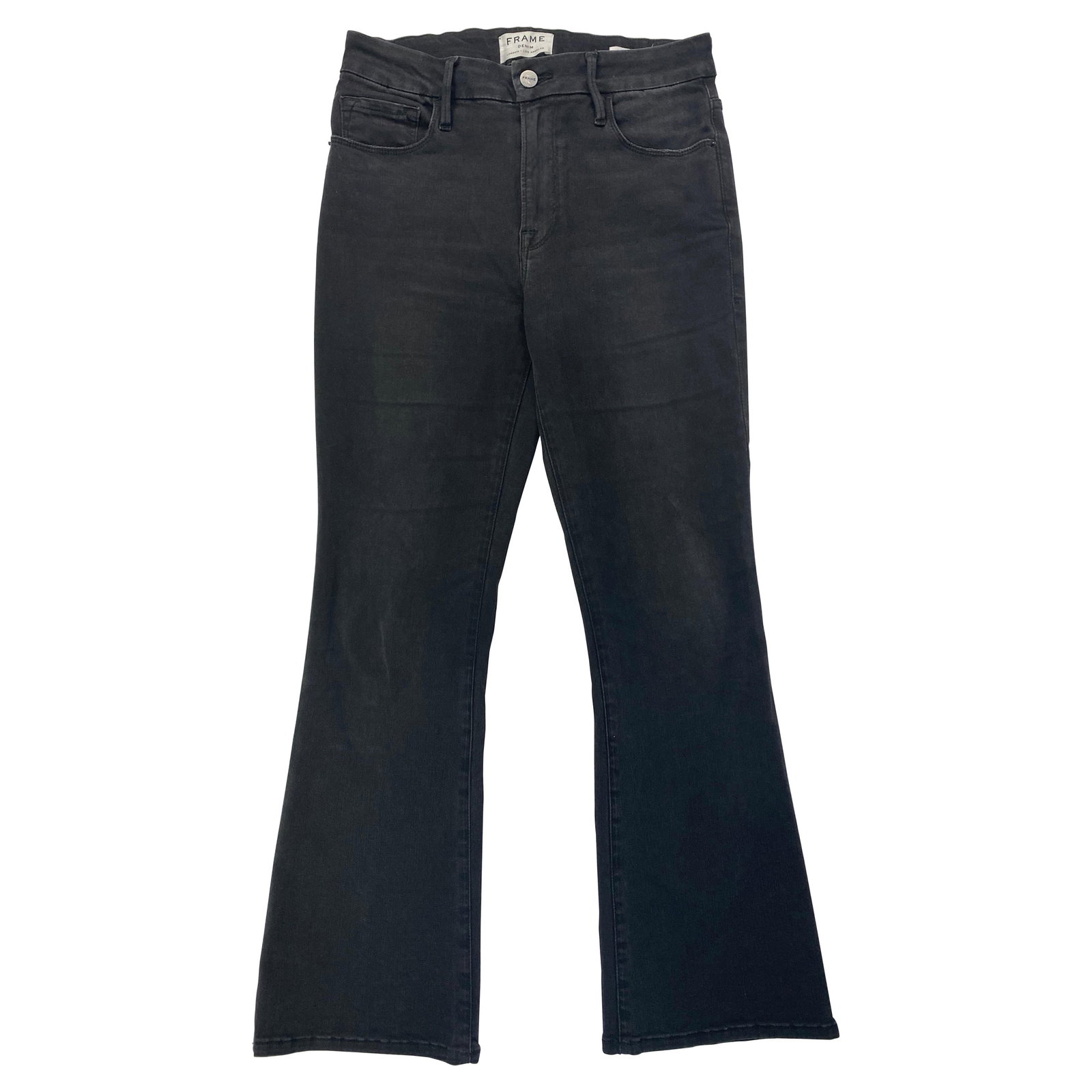 Frame Le Crop Mini Boot jeans black denim size 27 (1 of 8)