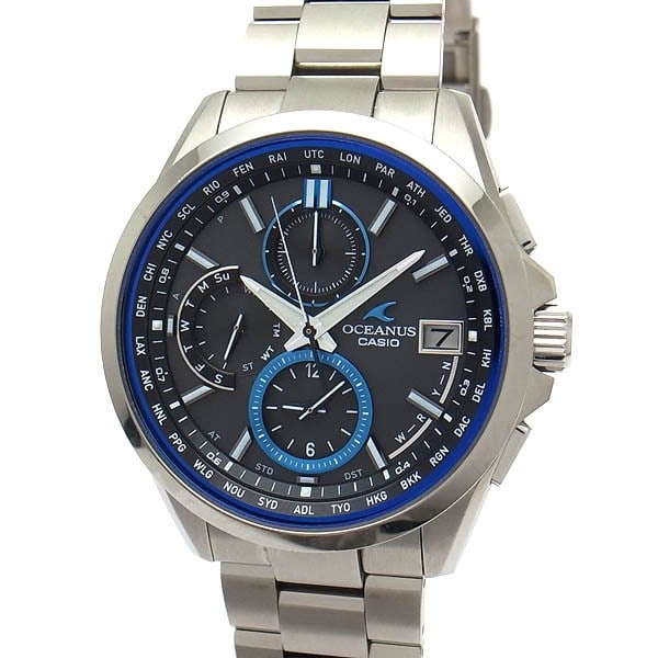 Casio OCEANUS OCW-T2600-1AJF Mens Titanium Solar Radio Wristwatch: Casio OCEANUS OCW-T2600-1AJF Mens Titanium Solar Radio Wristwatch Casio OCEANUS Classic Line OCW-T2600-1AJF men's wristwatch with a chronograph-style dial and radio-controlled solar movement. This mod