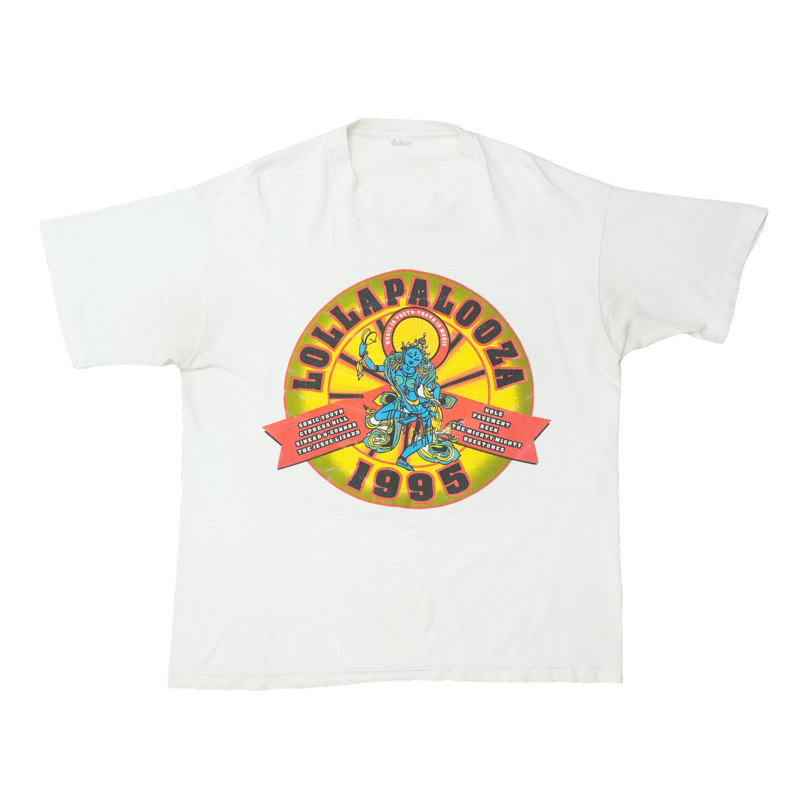 Vintage 1995 Lollapalooza White Cotton T Shirt XL (1 of 8)