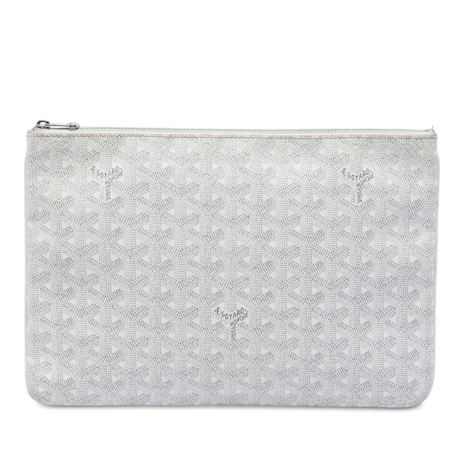 Goyard Goyardine Senat MM White Coated Canvas Clutch (1 of 7)