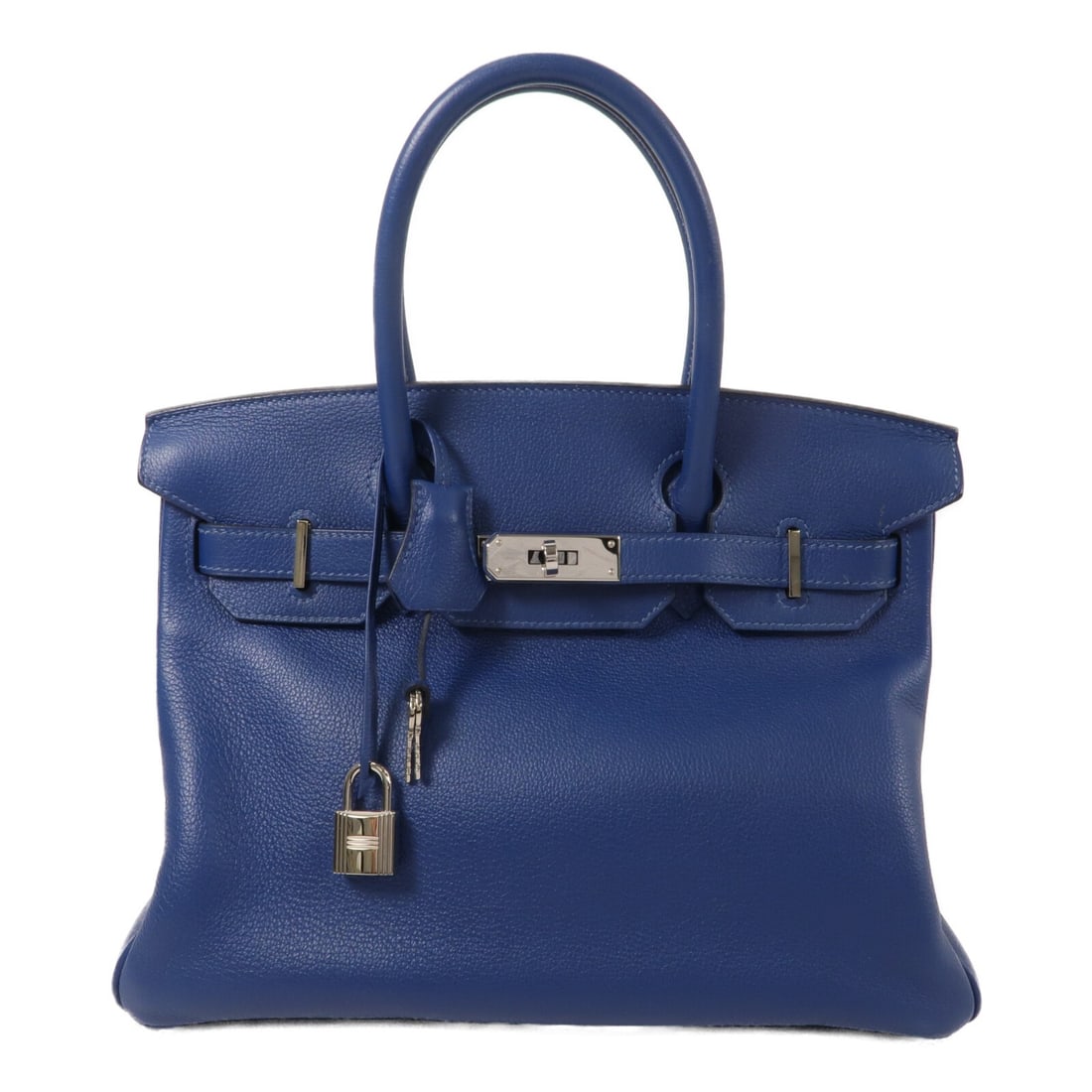 Hermes Birkin 30 Taurillon Novillo Blue Handbag with PHW: Hermes Birkin 30 Taurillon Novillo Blue Handbag with PHW Hermes Birkin 30 handbag in Deep Bleu Taurillon Novillo leather with palladium-tone hardware. Made in France, this women's handbag features an 