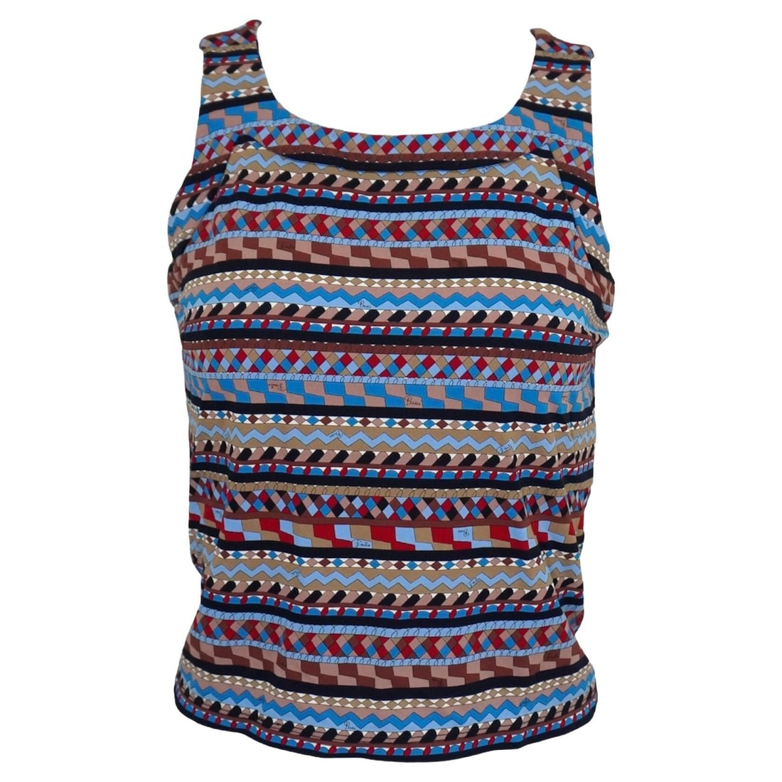 Emilio Pucci geometric print sleeveless top US 10 (1 of 10)