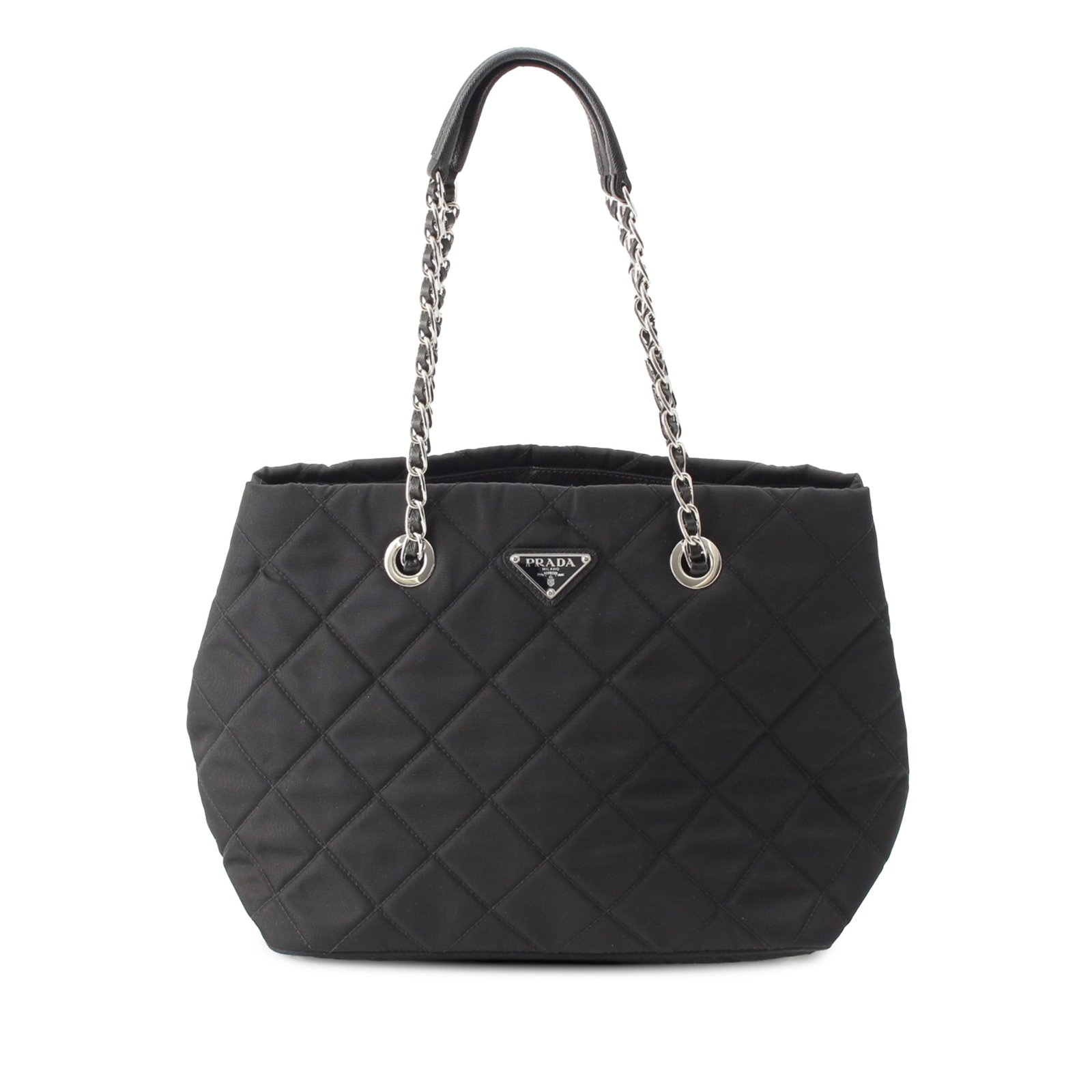 Prada Impuntu Tessuto Convertible Tote Bag in Black Fabric (1 of 12)