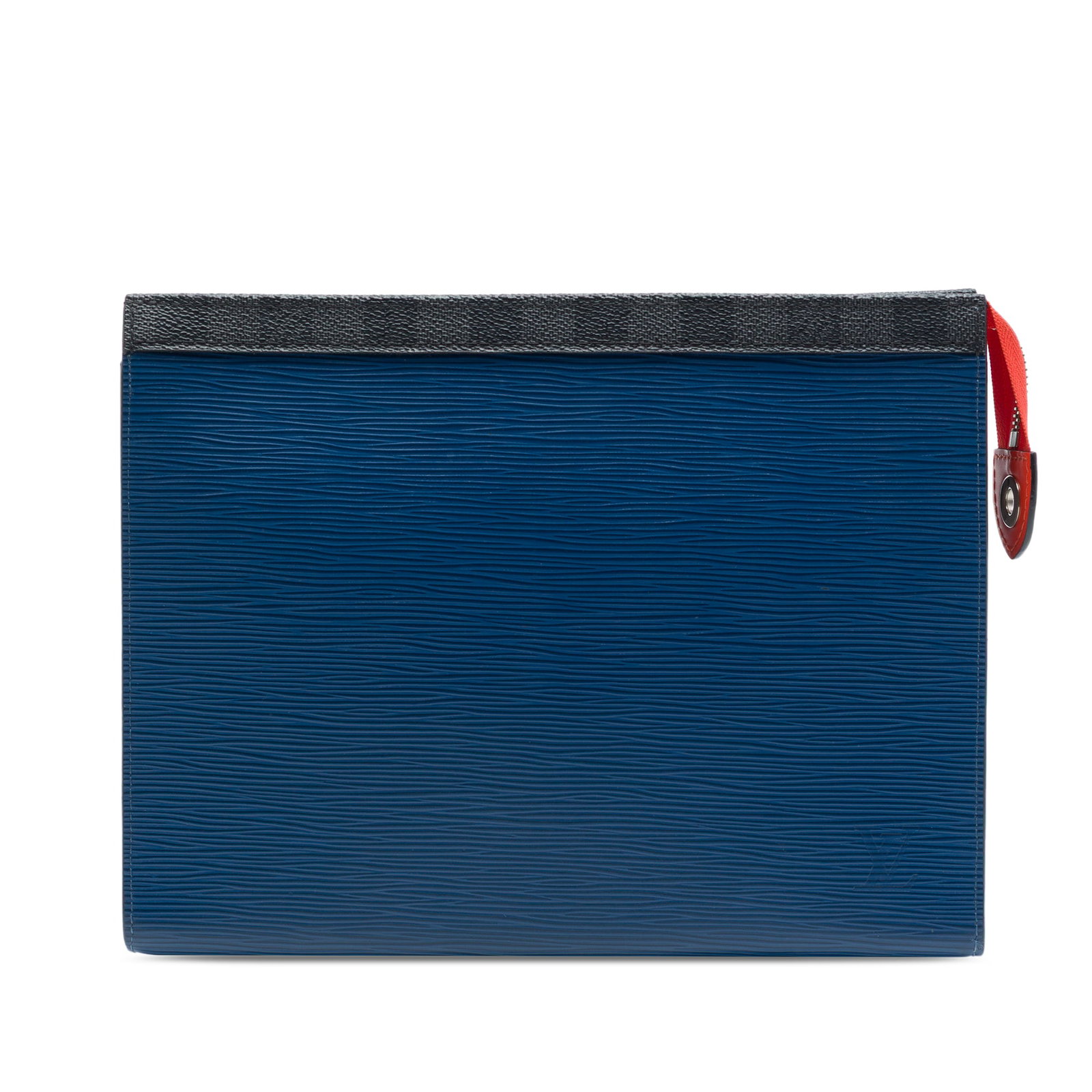 Louis Vuitton Voyage MM Epi Leather Zip Clutch Blue: Louis Vuitton Voyage MM Epi Leather Zip Clutch Blue A Louis Vuitton Epi Pochette Voyage MM in blue leather with a streamlined zip-top design and interior slip pockets. Made in France, this pouch-style