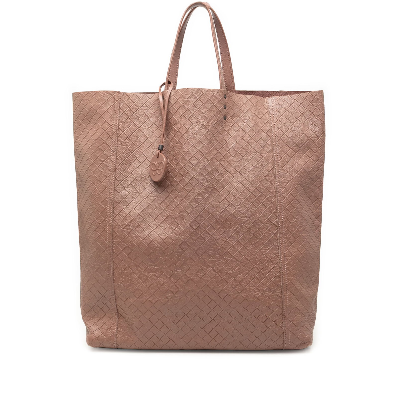 Brown Leather Tote Bottega Veneta Intrecciomirage Butterfly (1 of 6)