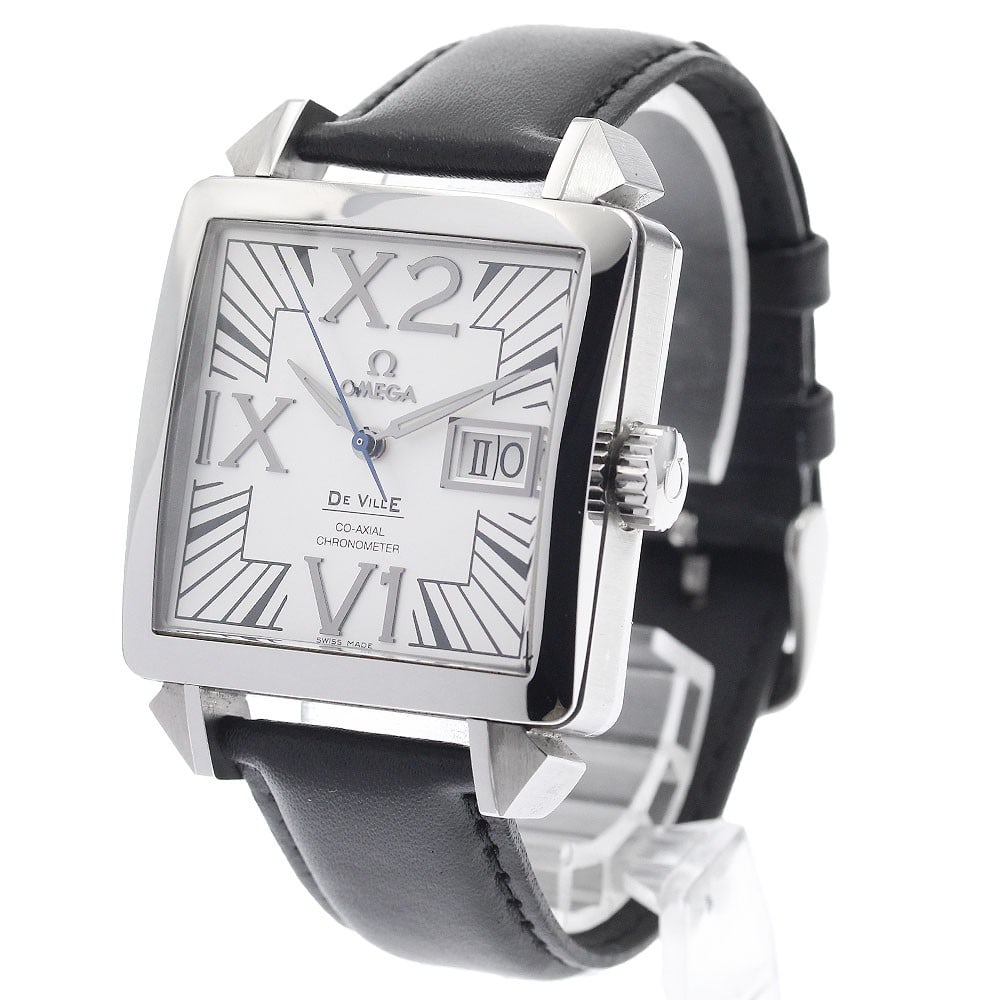 Omega De Ville X2 Big Date Automatic Mens Watch Ref 7813.30.39: Omega De Ville X2 Big Date Automatic Mens Watch Ref 7813.30.39 Omega De Ville X2 Co-Axial Big Date automatic men's wristwatch with a silver dial and stainless steel case. It features a date display an
